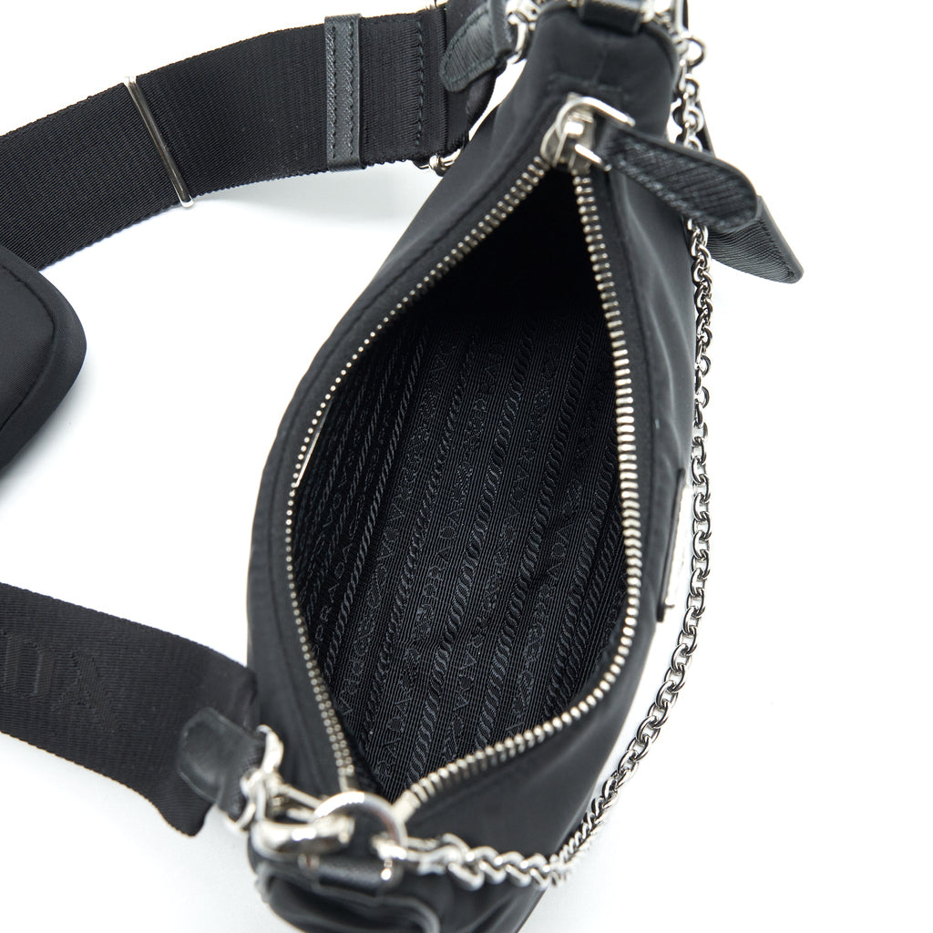 PRADA RE-EDITION 2005 NYLON BAG BLACK SHW