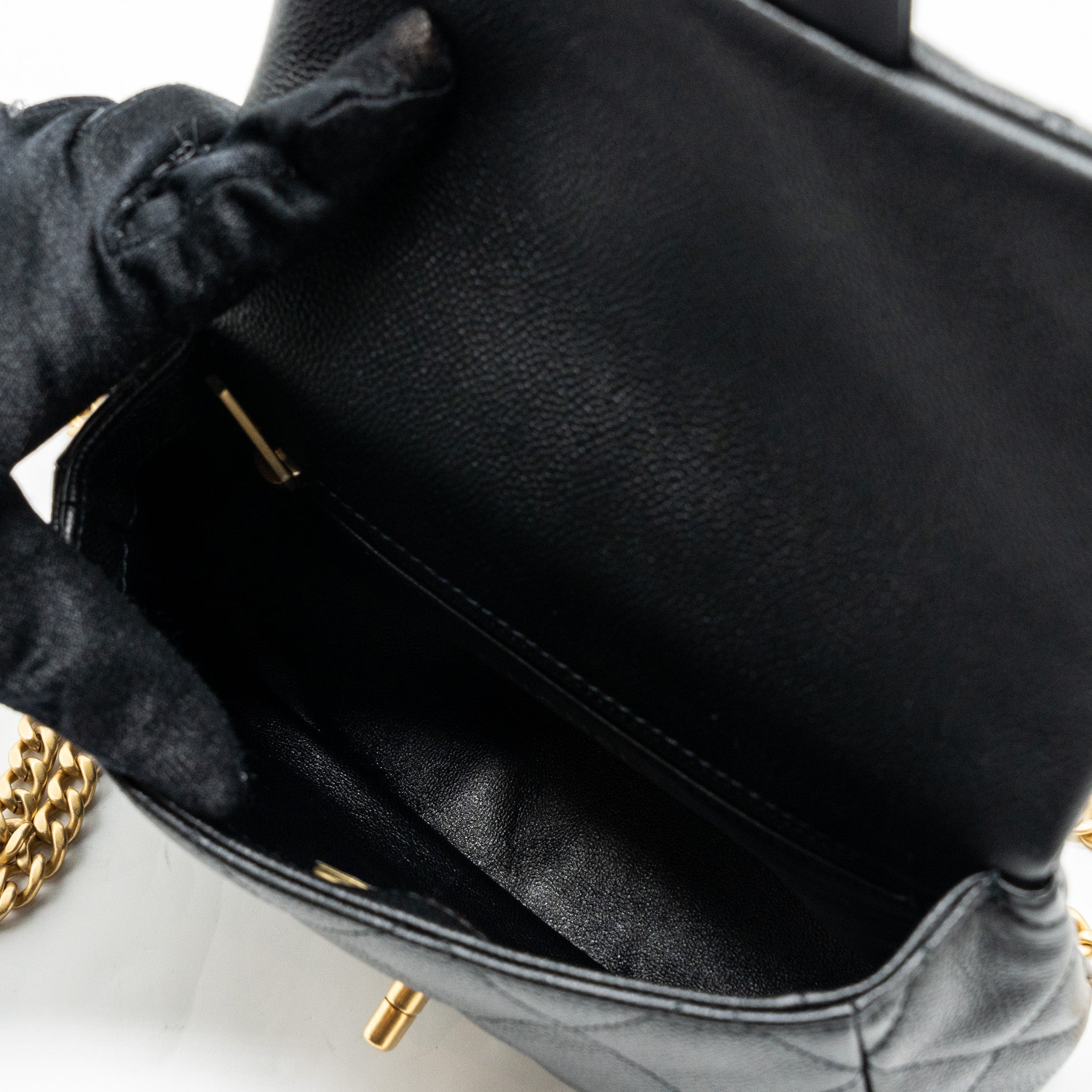 CHANEL 23P COCO LOVE FLAP BAG CAVIAR BLACK GHW(MICROCHIP)