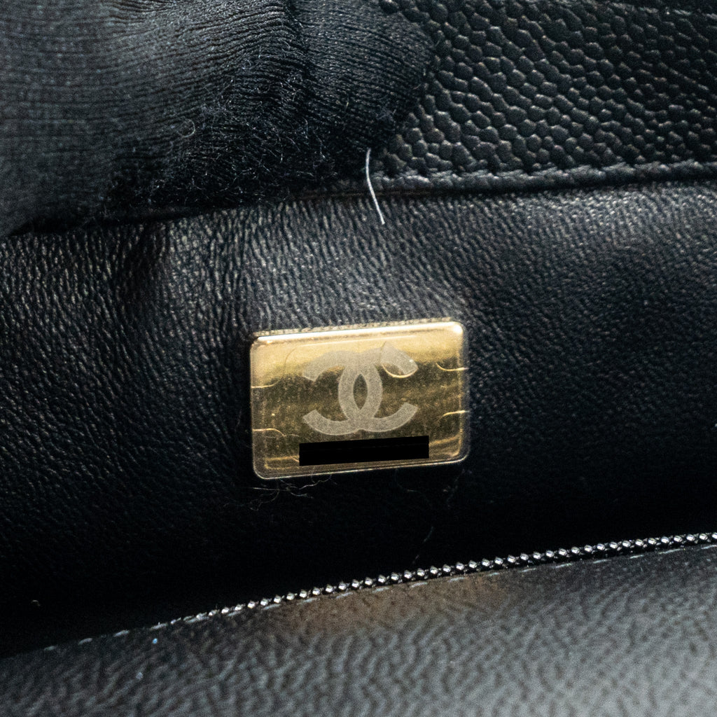 CHANEL 23P COCO LOVE FLAP BAG CAVIAR BLACK GHW(MICROCHIP)