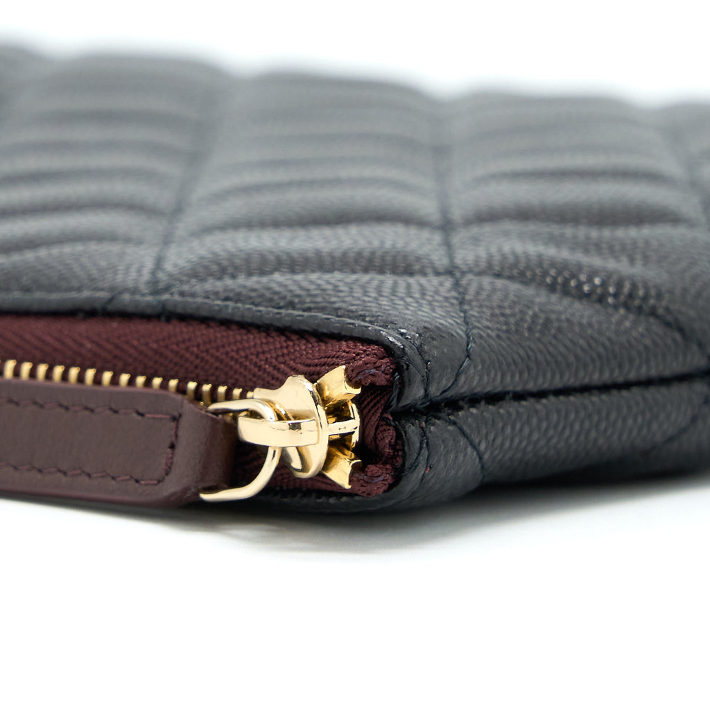 CHANEL O CASE POUCH CAVIAR BLACK LGHW