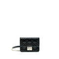 DIOR MINI MISS DIOR FLAP BAG PATENT BLACK SHW