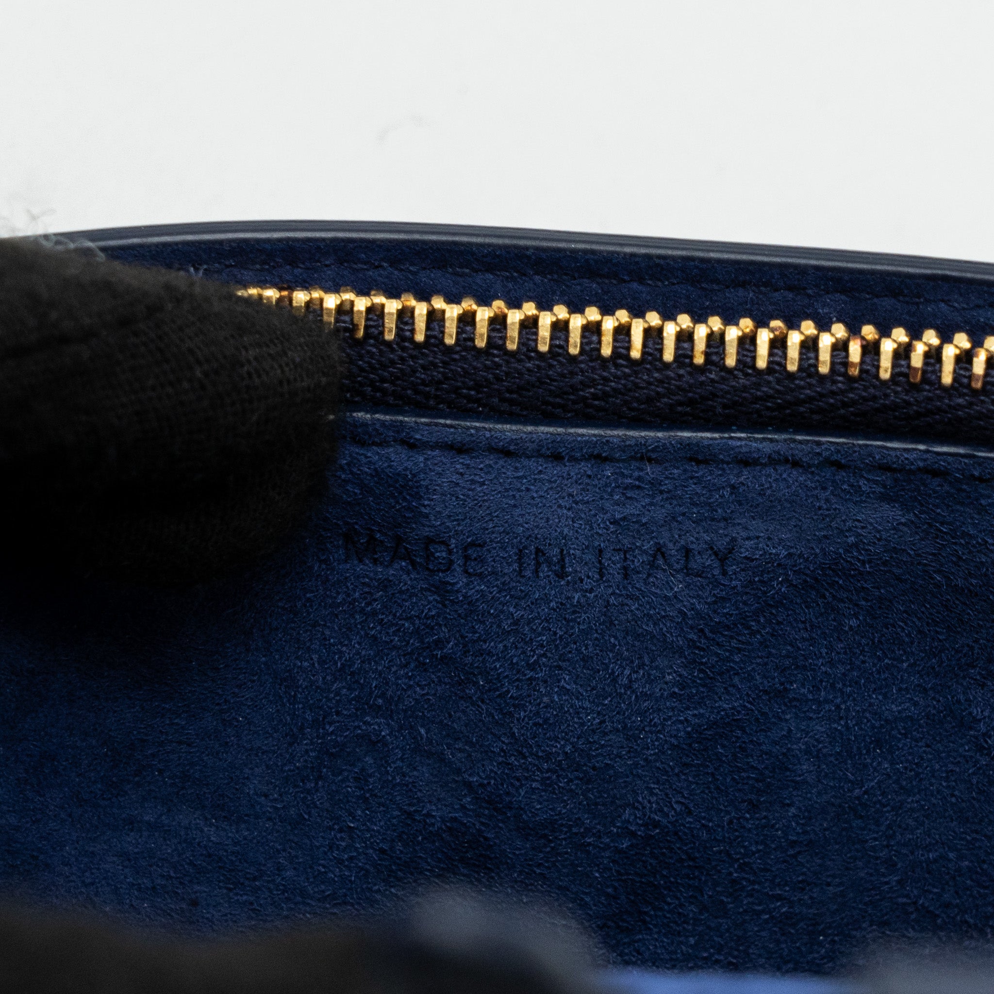 DIOR SADDLE BELT POUCH CALFSKIN BLUE WITH BLUE HARDWARE