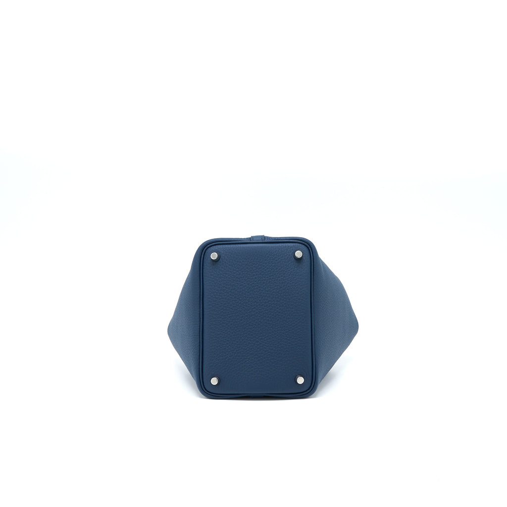 HERMES PICOTIN 18 LOCK BAG CLEMENCE 7P BLEU DE PRUSSE SHW