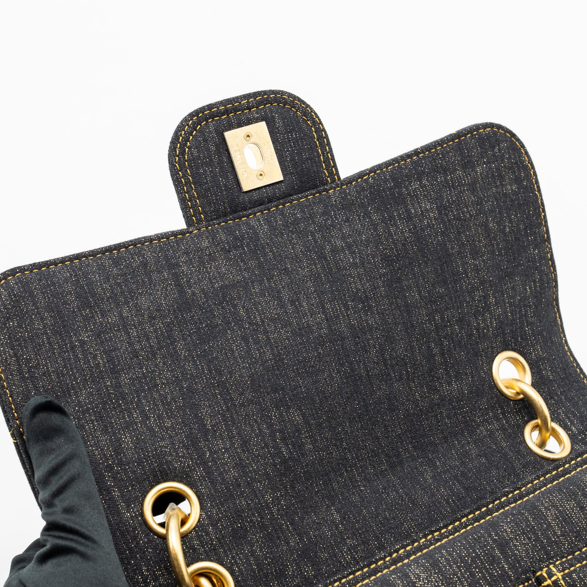 CHANEL 23S FLAP BACKPACK DENIM DARK BLUE WITH BRUSHED GHW (MICROCHIP)