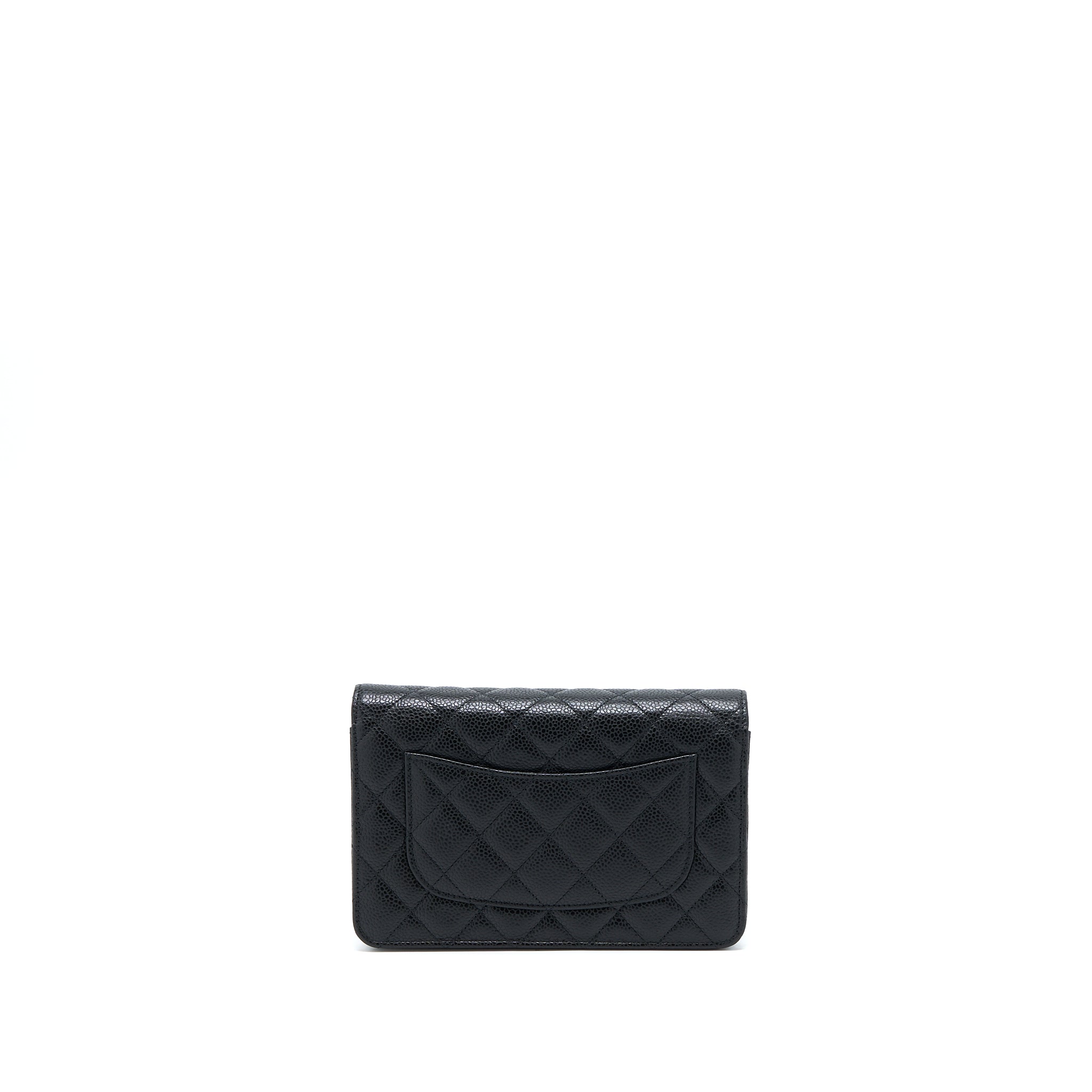 CHANEL CLASSIC WALLET ON CHAIN BLACK CAVIAR SHW