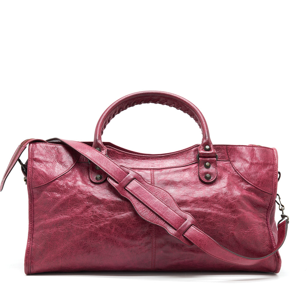 BALENCIAGA CLASSIC CITY BAG DARK RED