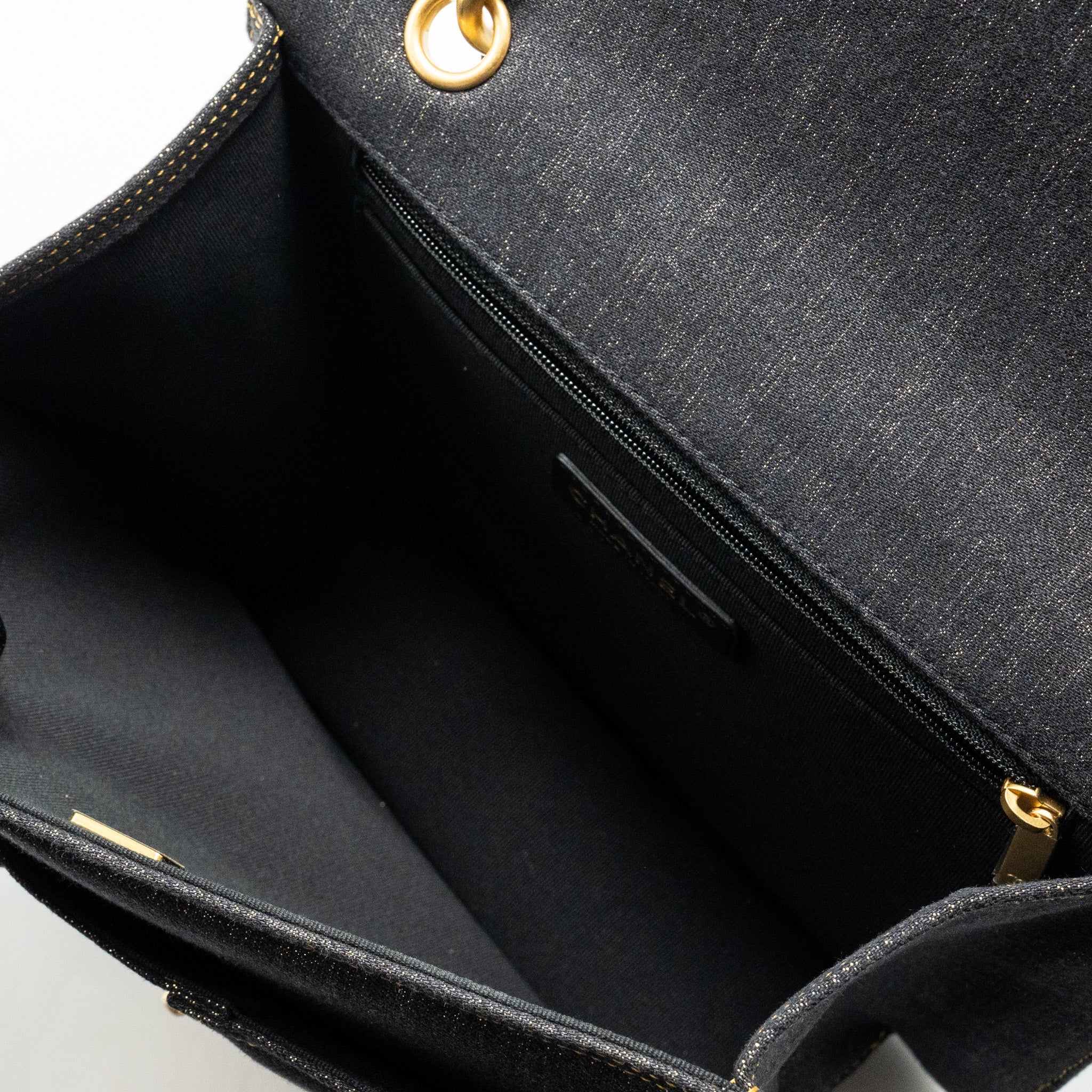 CHANEL 23S FLAP BACKPACK DENIM DARK BLUE WITH BRUSHED GHW (MICROCHIP)