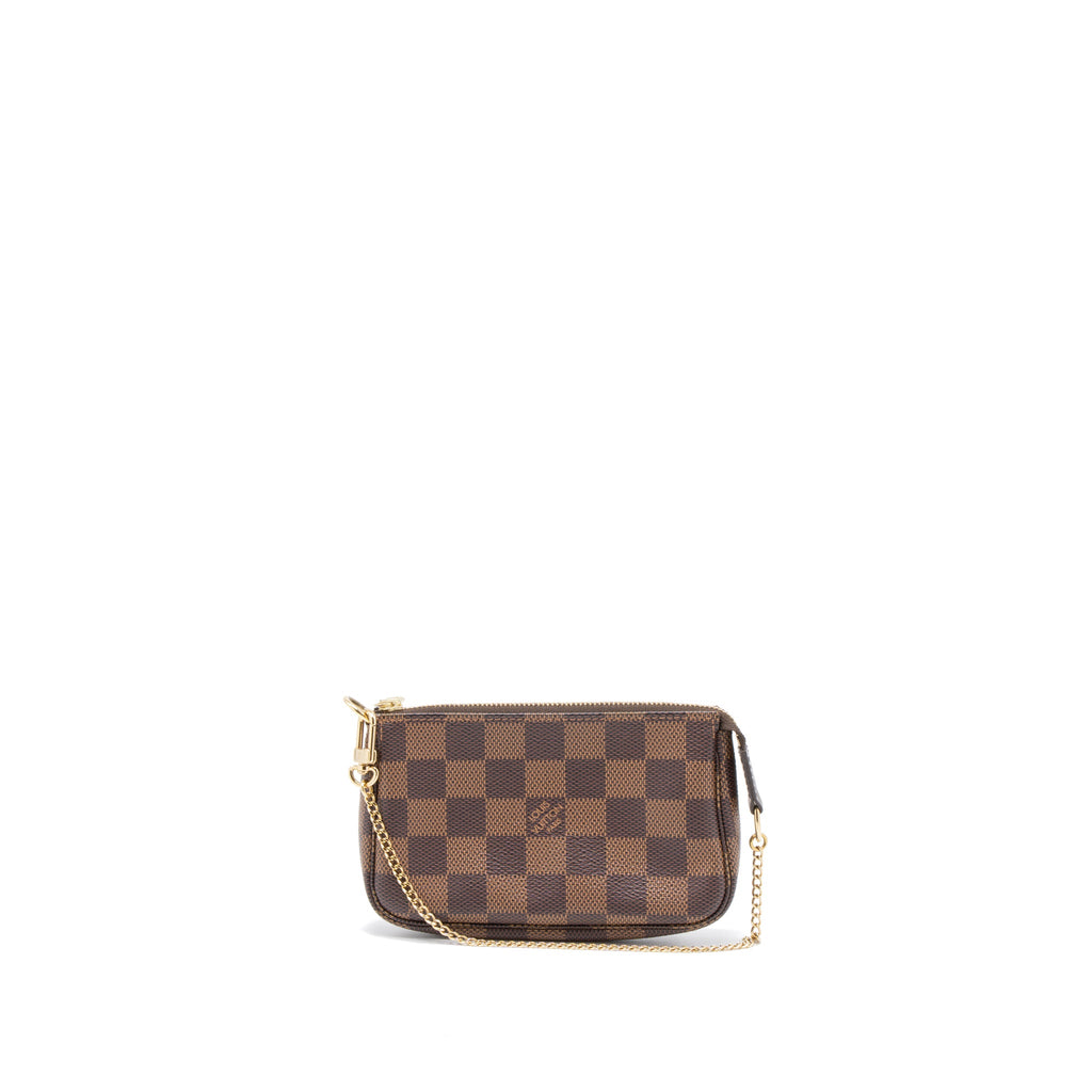 LOUIS VUITTON MINI POCHETTE ACCESSORIES DAMIER EBENE CANVAS GHW