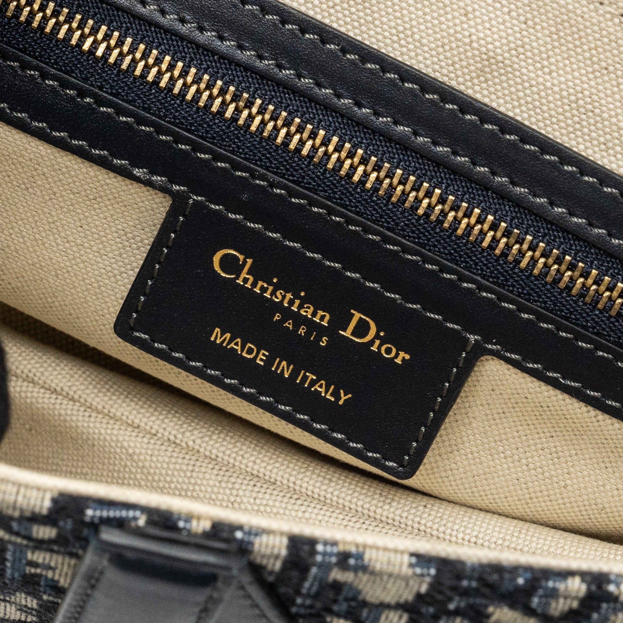 DIOR MEDIUM SADDLE BAG BLUE OBLIQUE JACQUARD CANVAS GHW