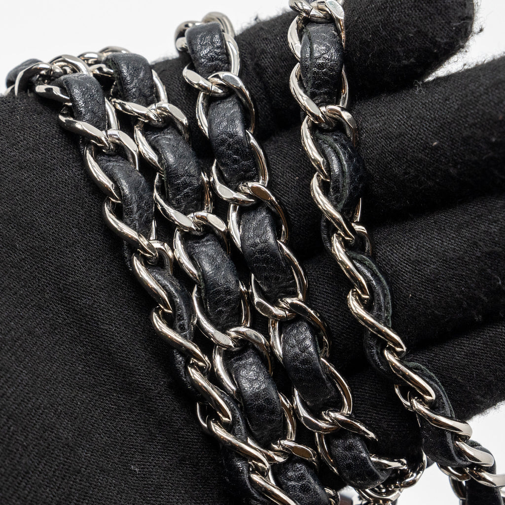 CHANEL MEDIUM CLASSIC FLAP BAG CAVIAR BLACK WITH SHW