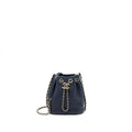 CHANEL MINI DRAWSTRING BUCKET BAG LAMBSKIN NAVY GHW