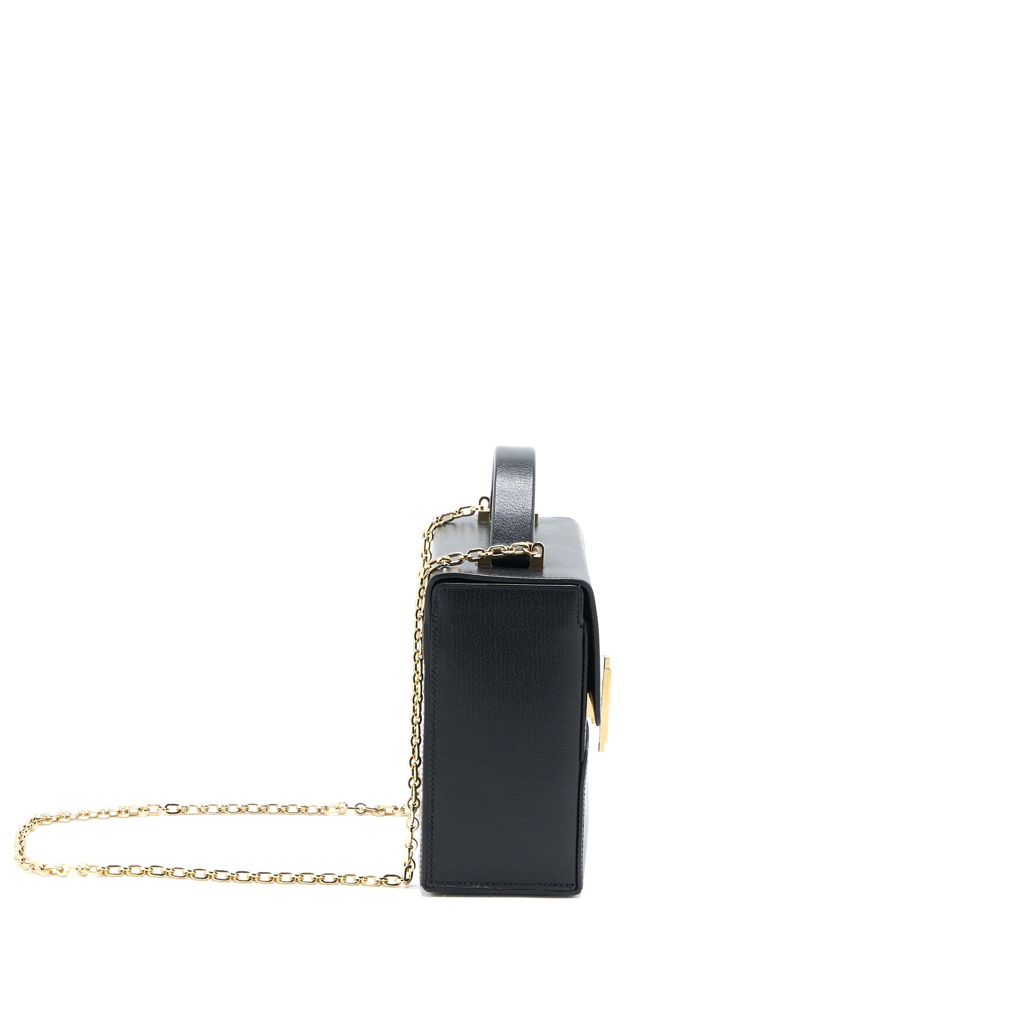 HERMES CINHETIC BAG CHEVRE CHAMKILA BLACK GHW