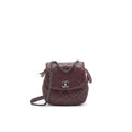 CHANEL SMALL FLAP BAG WITH CHAIN BURGUNDY SHW