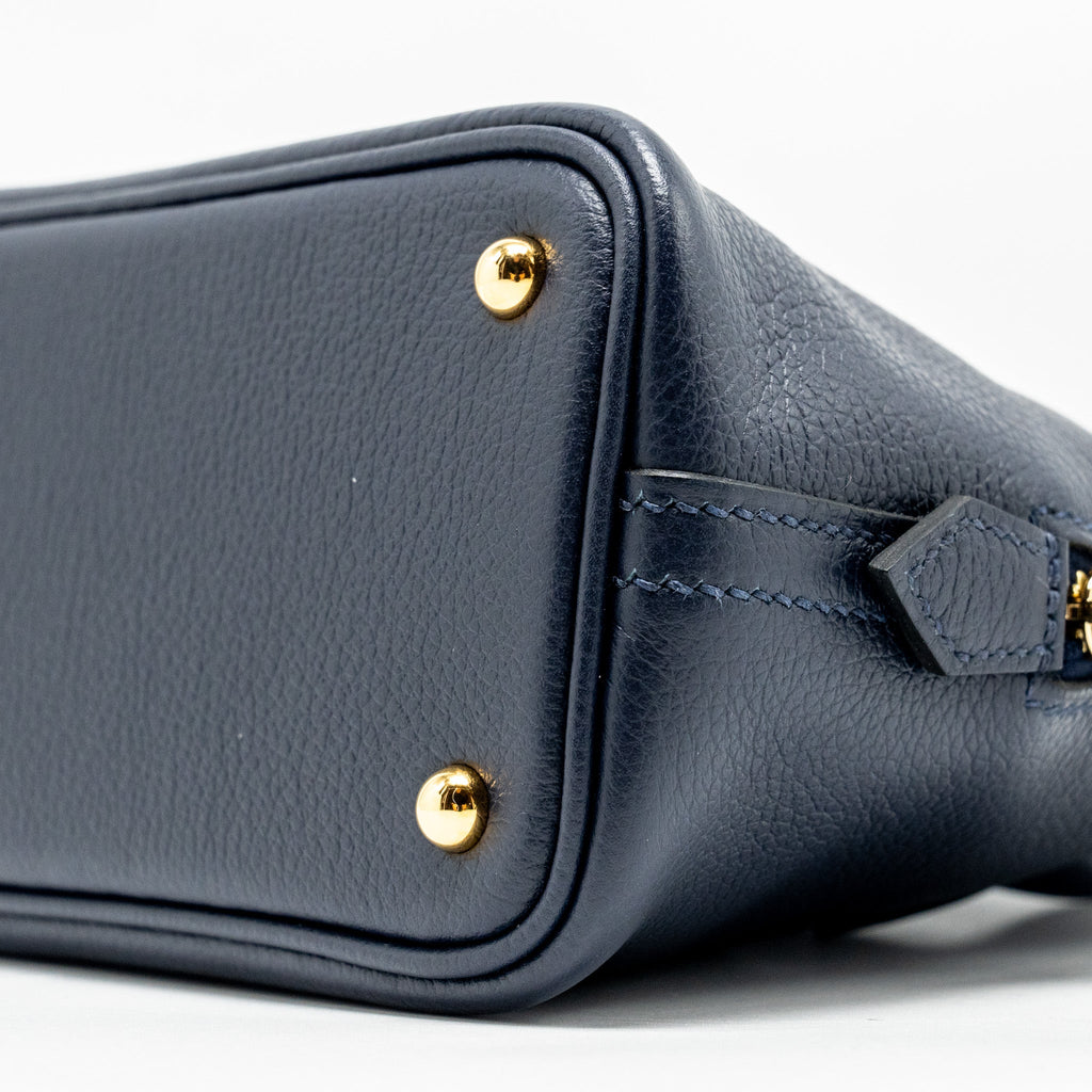 HERMES MINI BOLIDE EVERCOLOR BLUE NUIT GHW