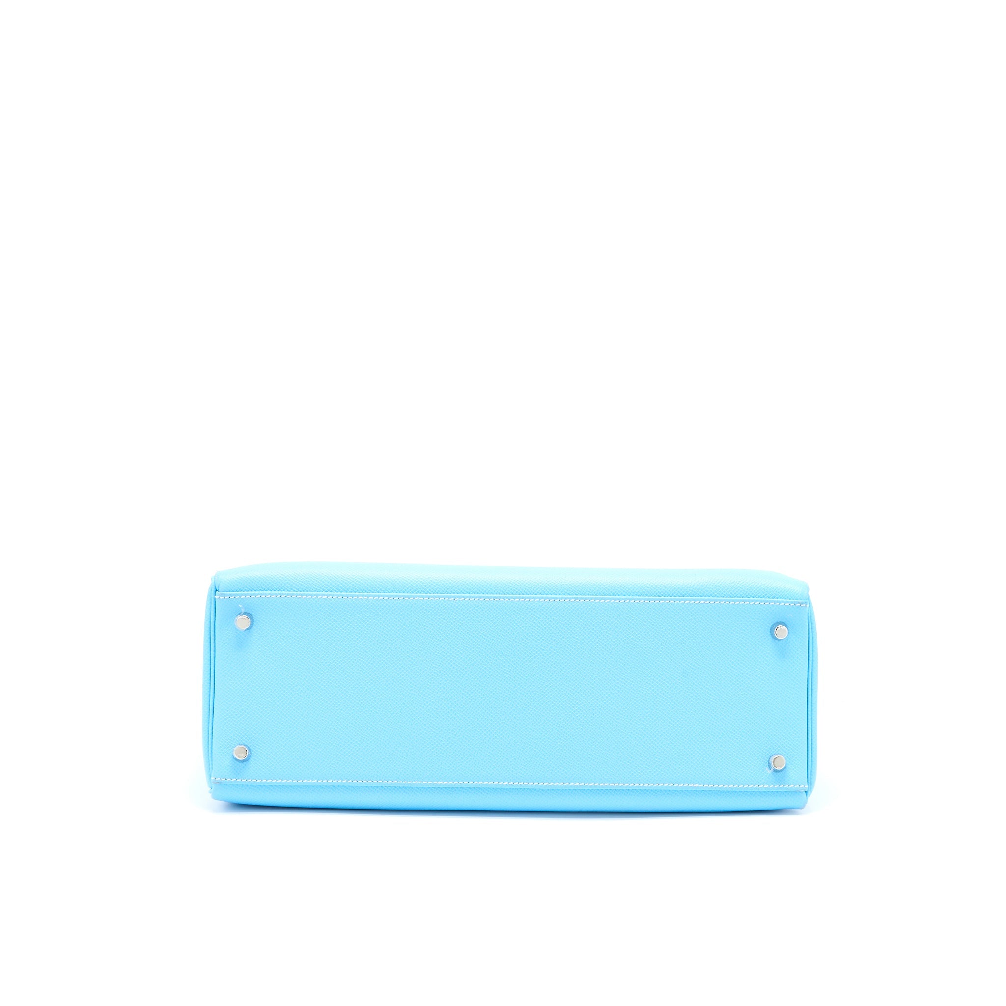 HERMES KELLY 35 EPSOM 7N BLUE CELESTE SHW