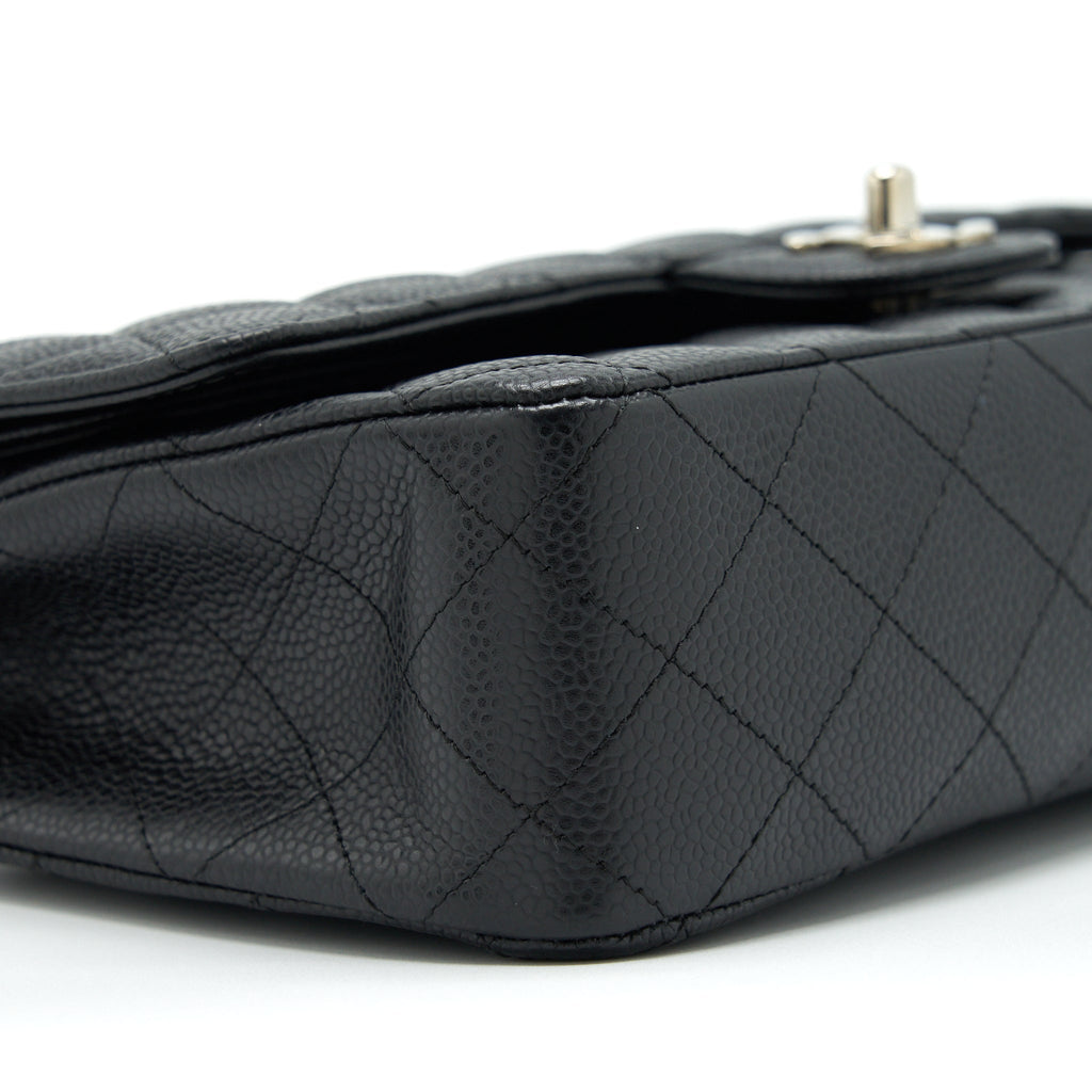 CHANEL MEDIUM CLASSIC FLAP BAG CAVIAR BLACK SHW
