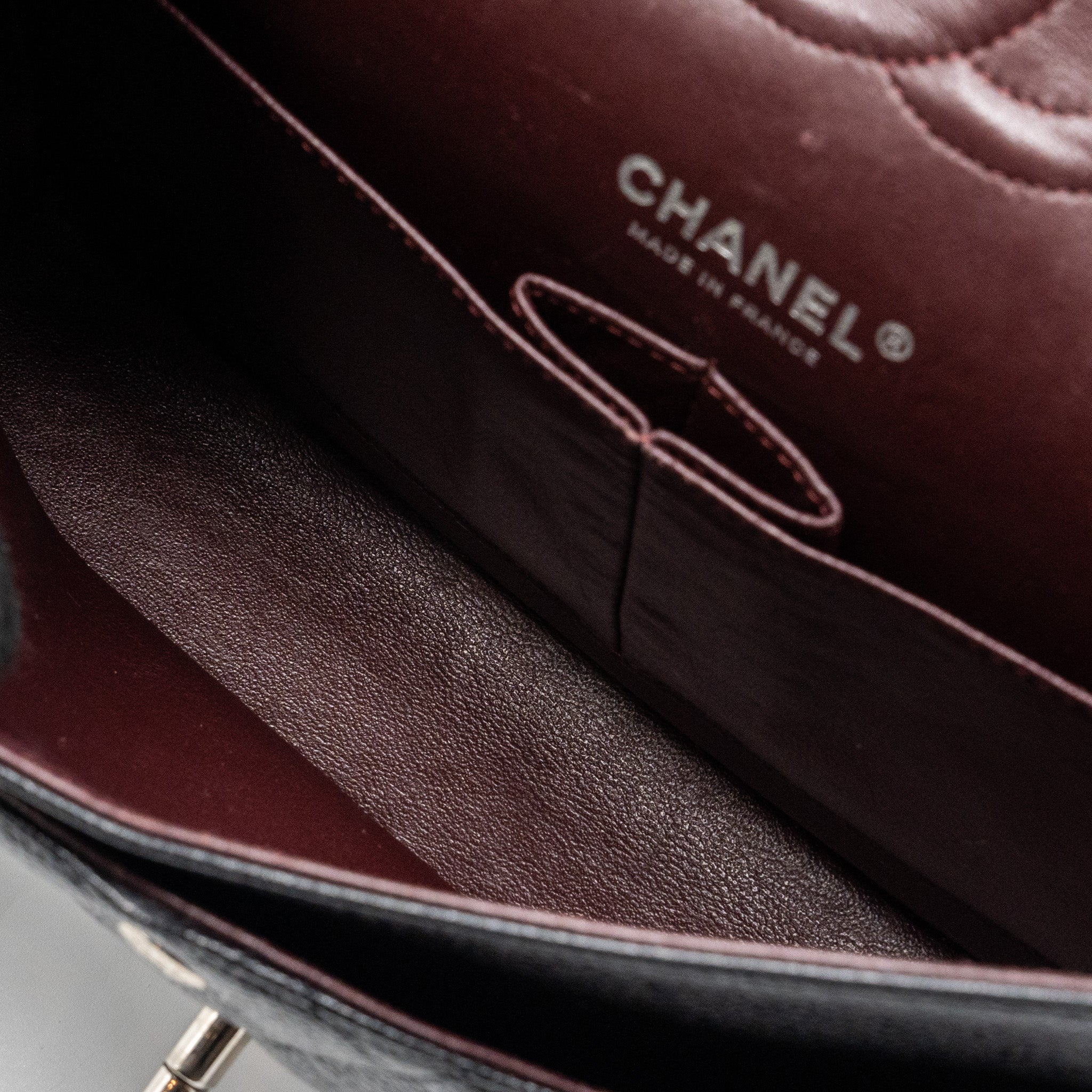 CHANEL MEDIUM CLASSIC FLAP BAG CAVIAR BLACK WITH SHW