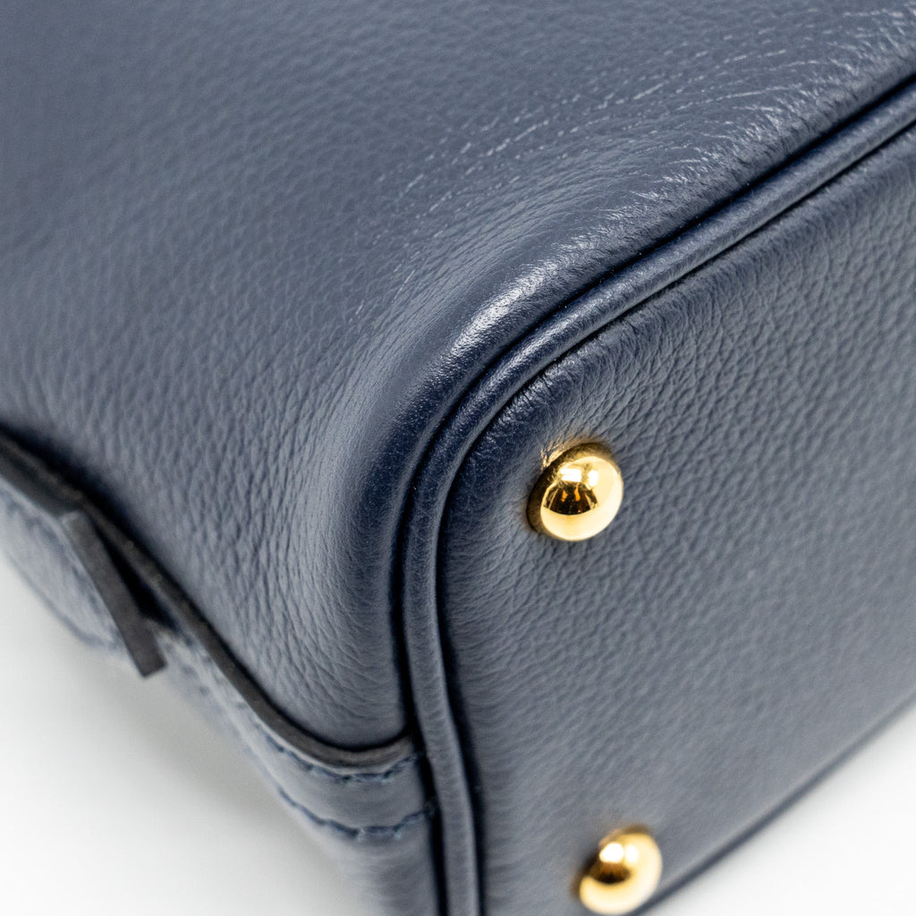 HERMES MINI BOLIDE EVERCOLOR BLUE NUIT GHW
