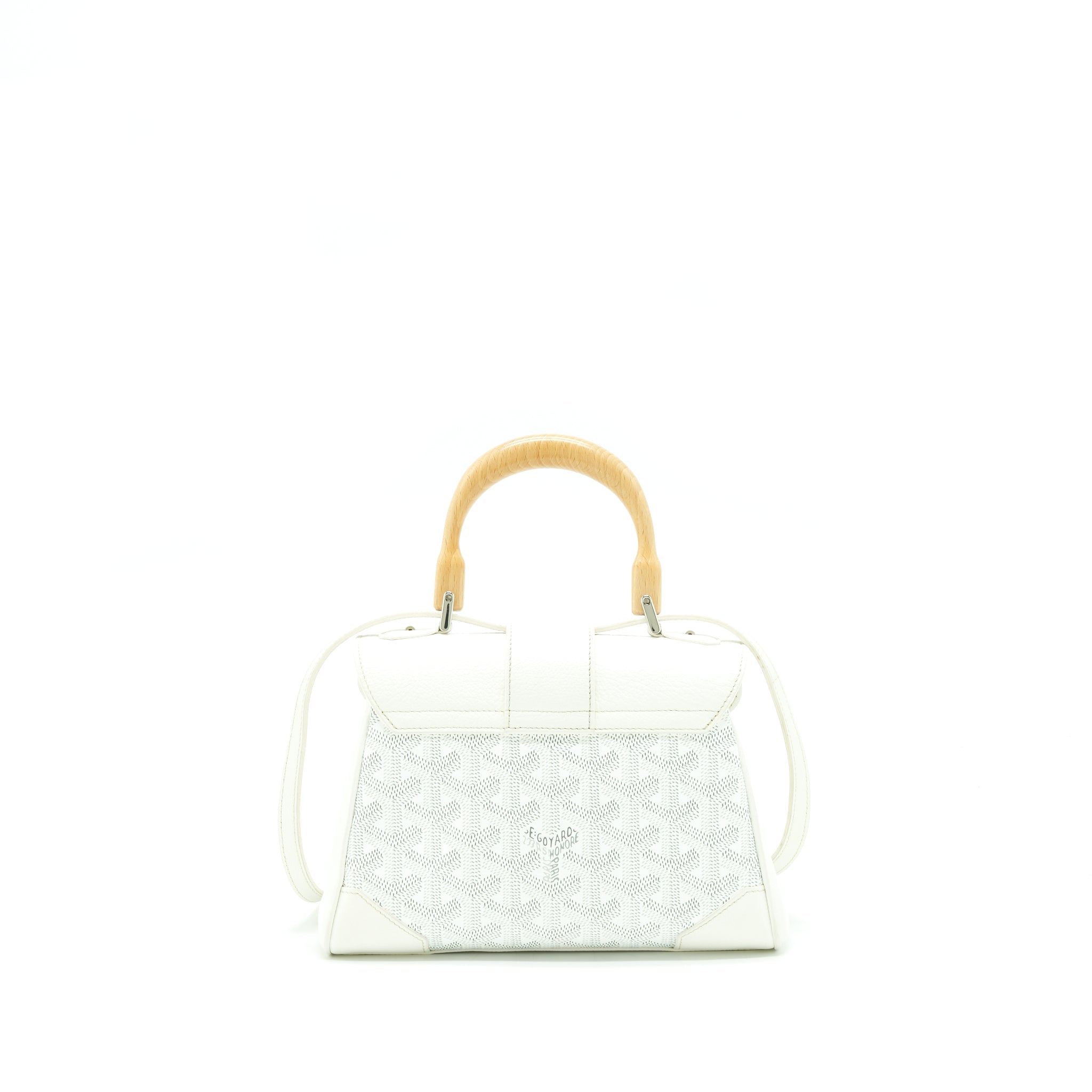 GOYARD SAIGON MINI GOYARDINE CANVAS WHITE SHW