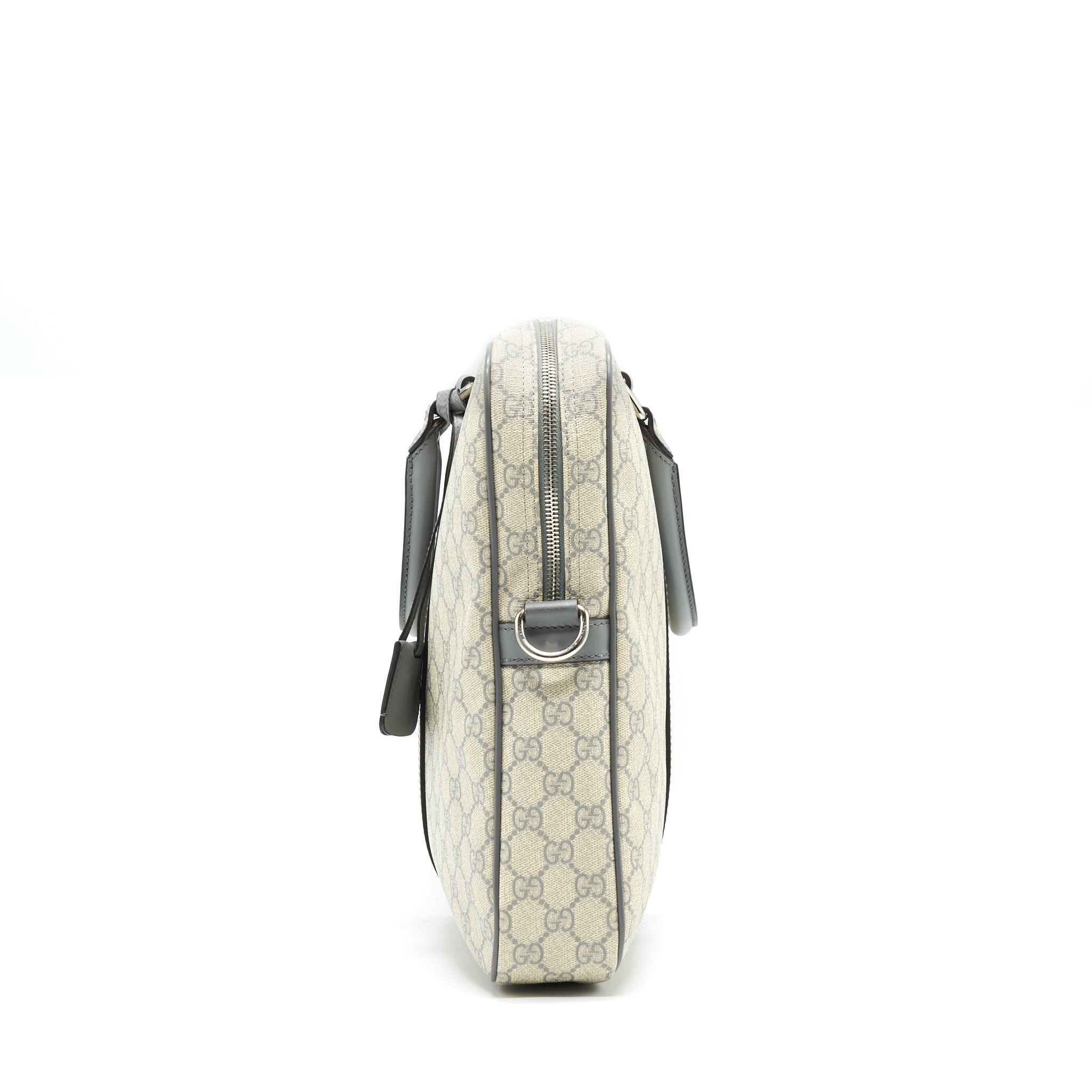 GUCCI MEN'S MONOGRAM CANVAS BRIEFCASE BEIGE