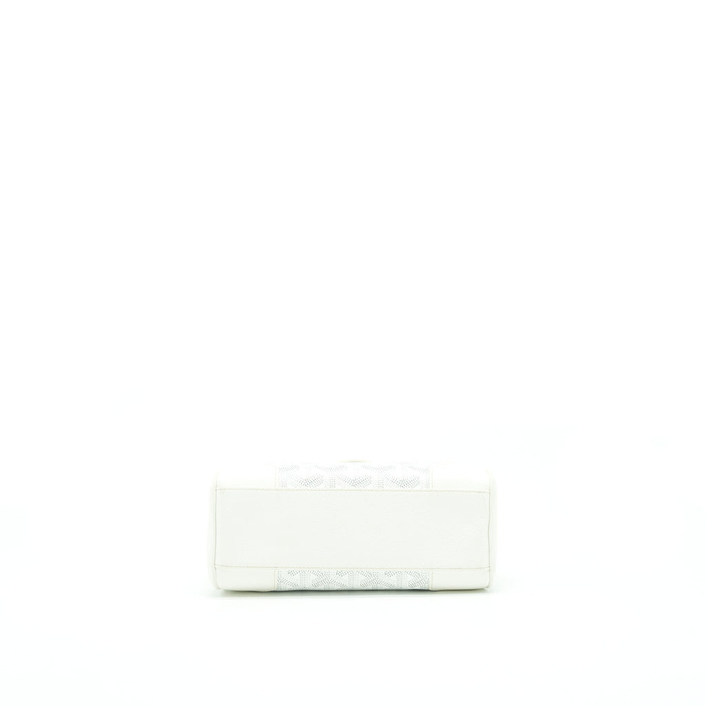 GOYARD SAIGON MINI GOYARDINE CANVAS WHITE SHW