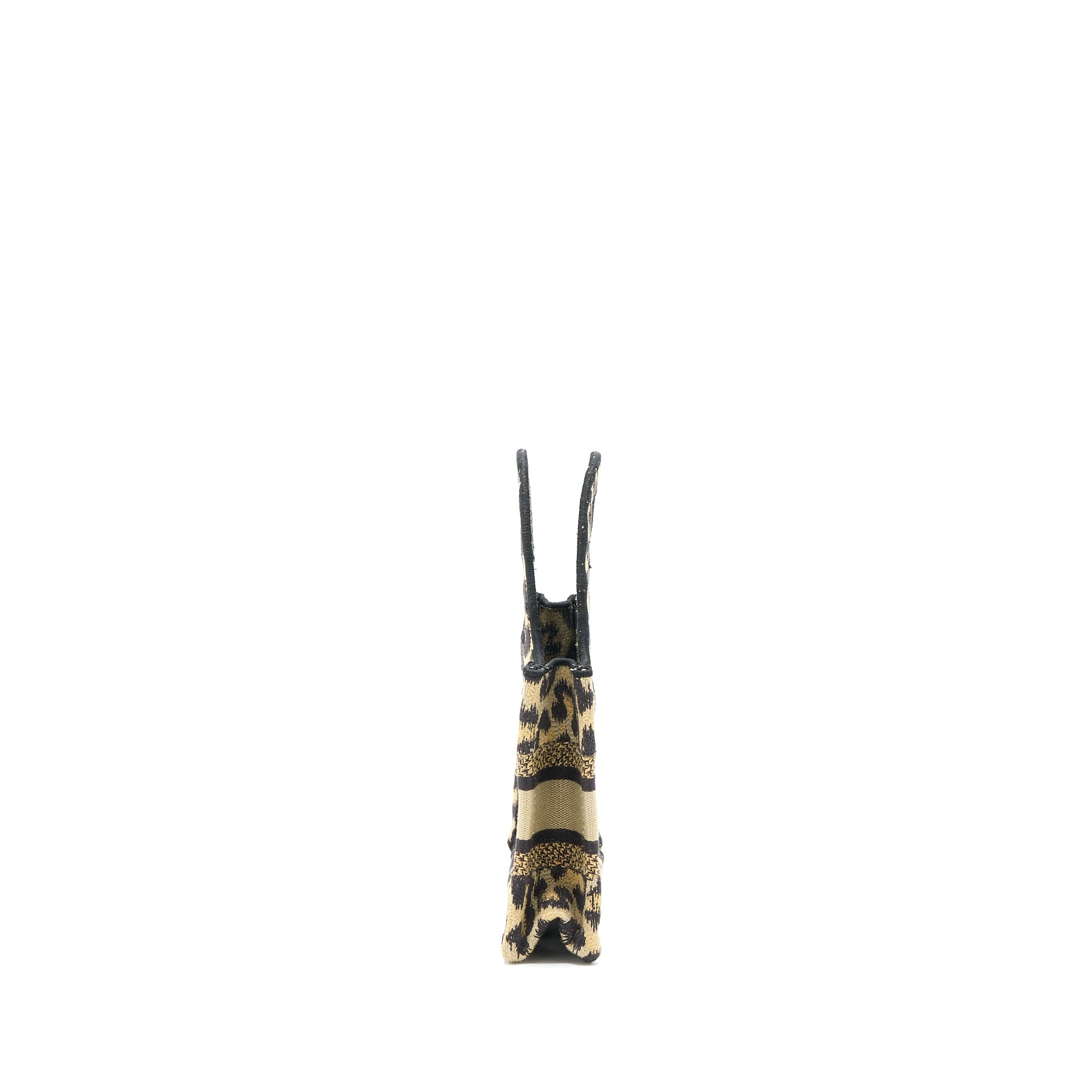DIOR MINI BOOK TOTE MIZZA EMBROIDERY BEIGE/BLACK