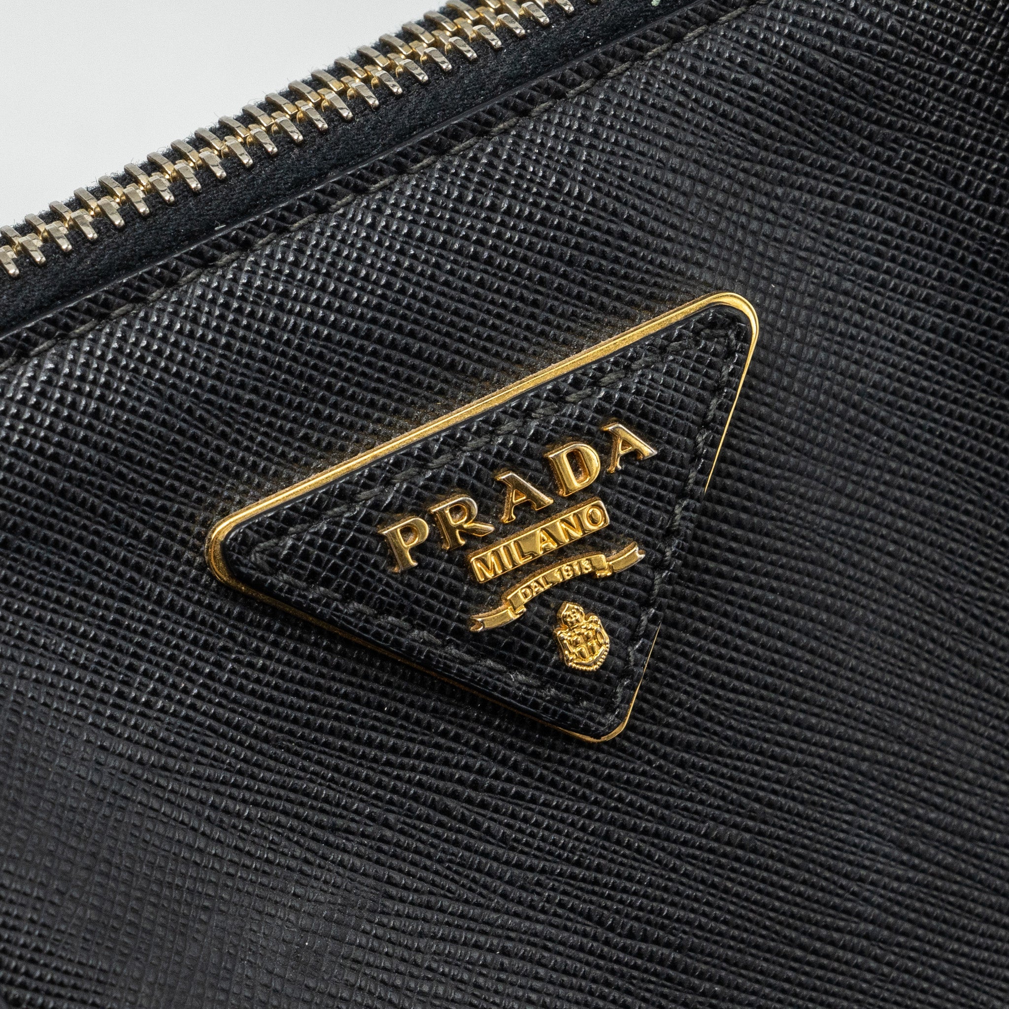 PRADA SAFFIANO TOTE BAG CALFSKIN BLACK GHW