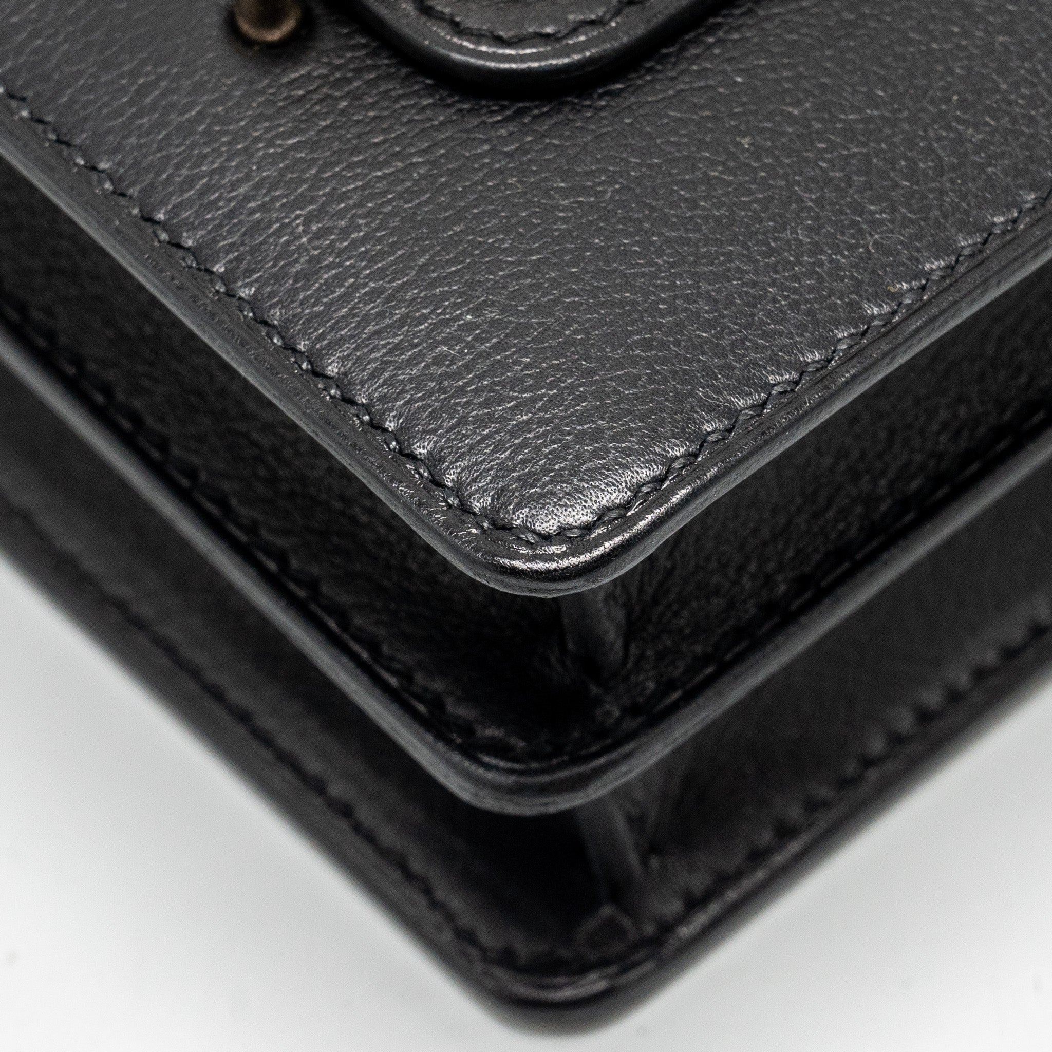 HERMES MINI ROULIS EVERGRAIN BLACK LGHW