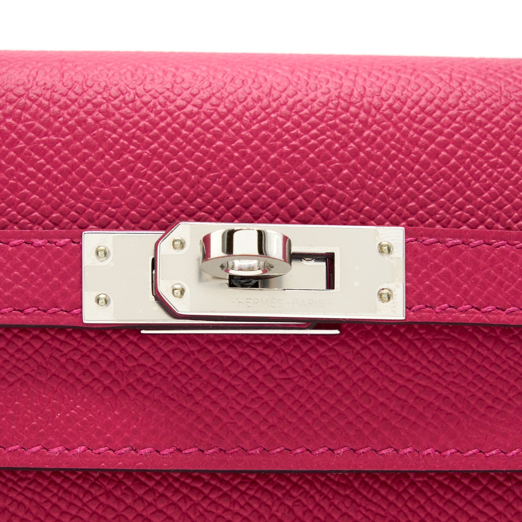 HERMES KELLY 25 EPSOM FRAMBOISE/PRUNE SHW