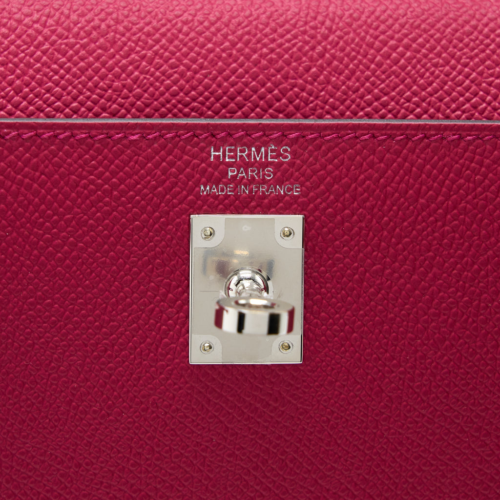 HERMES KELLY 25 EPSOM FRAMBOISE/PRUNE SHW