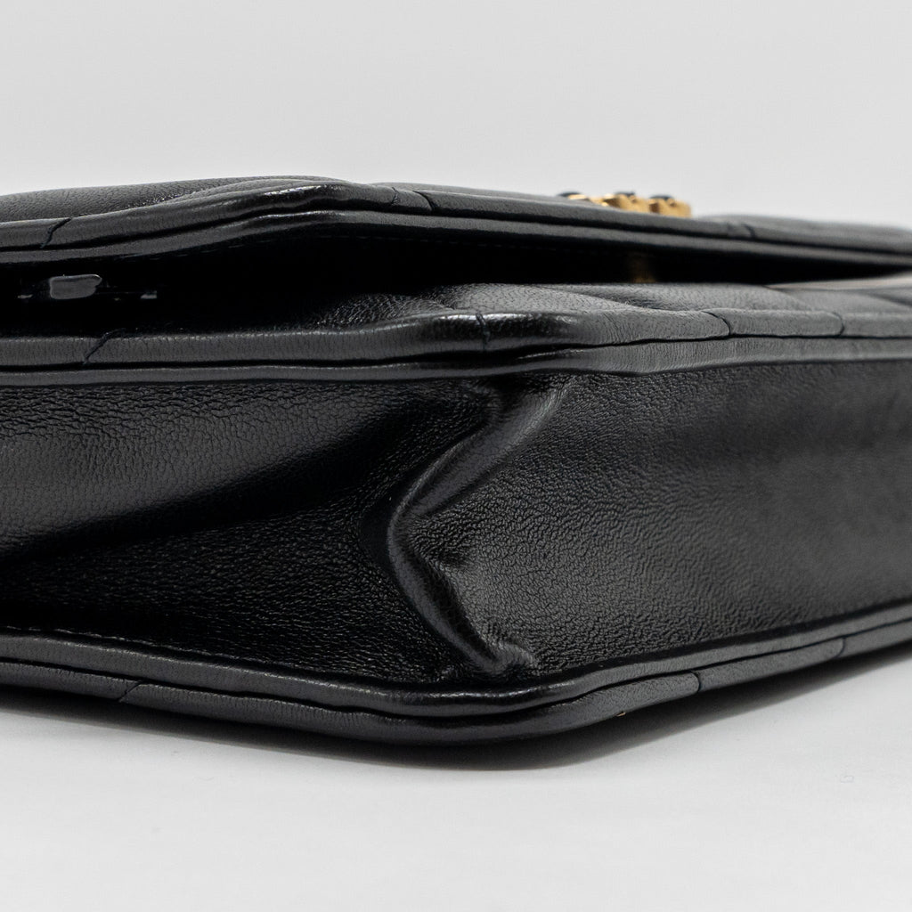 CHANEL 19 WALLET ON CHAIN LAMBSKIN BLACK MULTICOLOUR HARDWARE