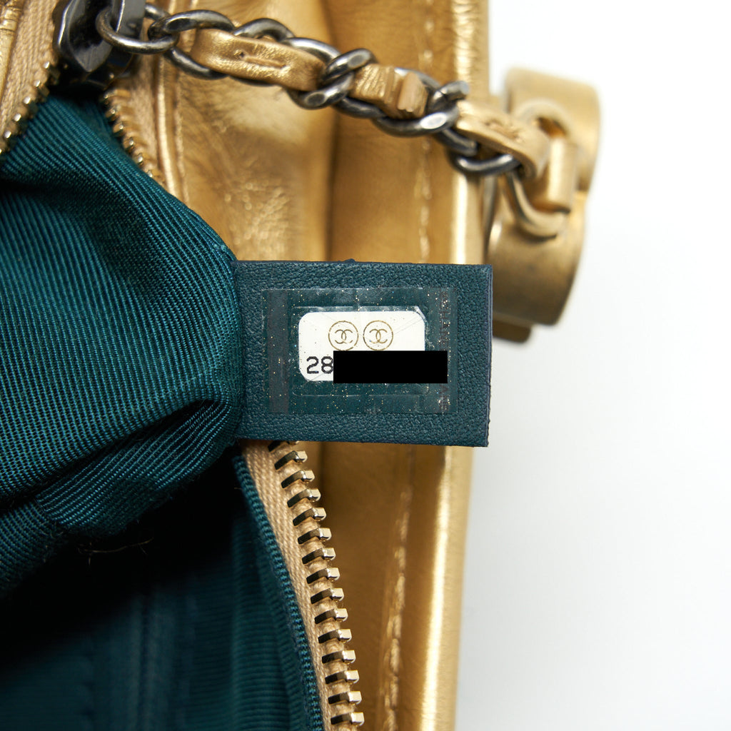 CHANEL SMALL GABRIELLE HOBO BAG TWEED GOLD/MULTICOLOUR