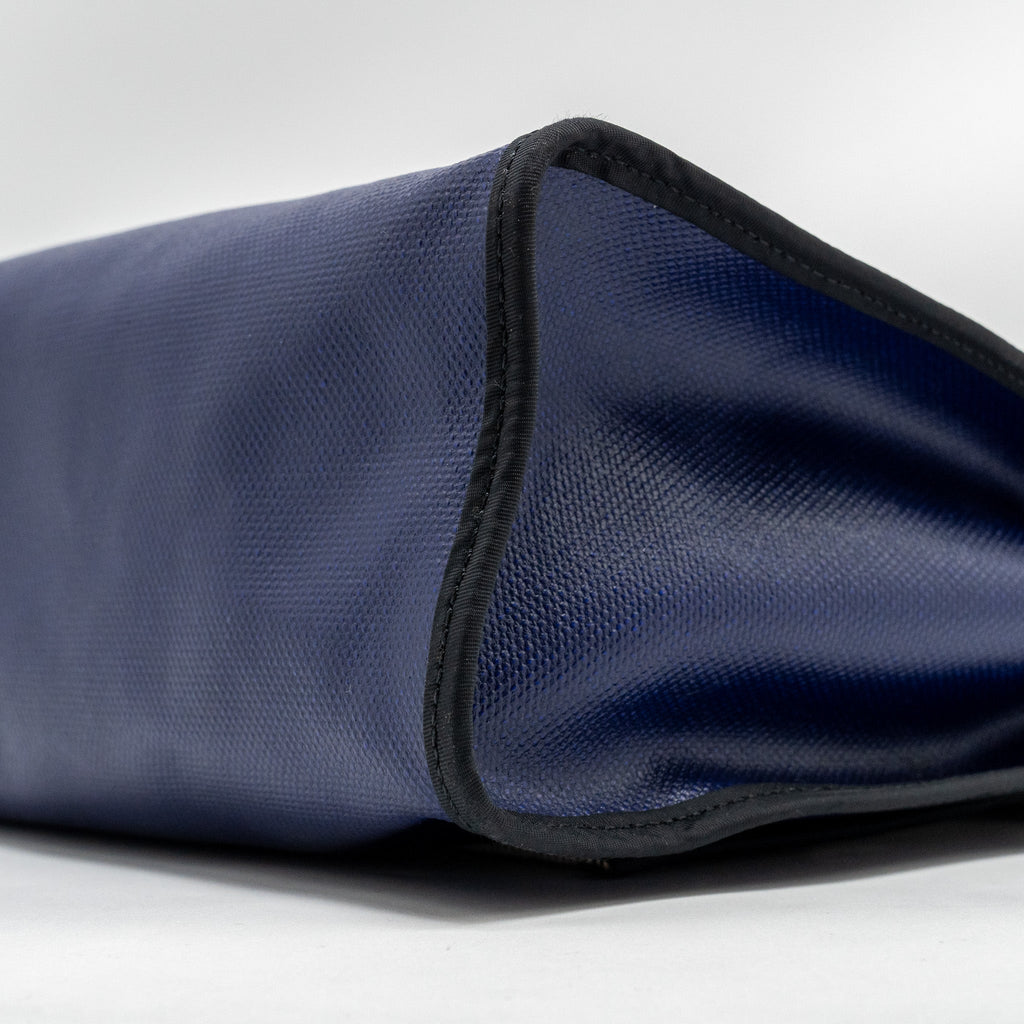 HERMES HERBAG 31 ZIP BAG TOLIE H BERLINE CANVAS/VACHE HUNTER BLUE ENCRE/BLACK SHW