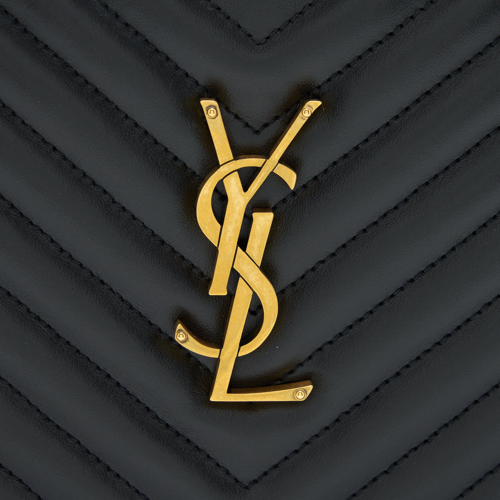 SAINT LAURENT/YSL LOU CAMERA BAG CALFSKIN BLACK GHW