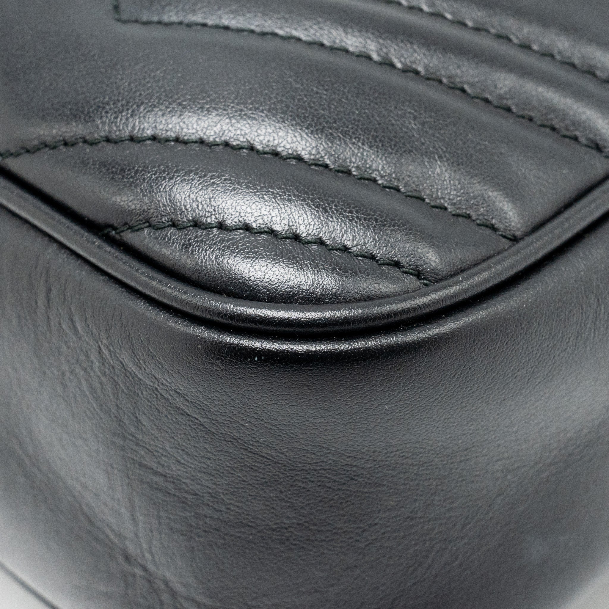 GUCCI MARMONT CAMERA BAG CALFSKIN BLACK GHW
