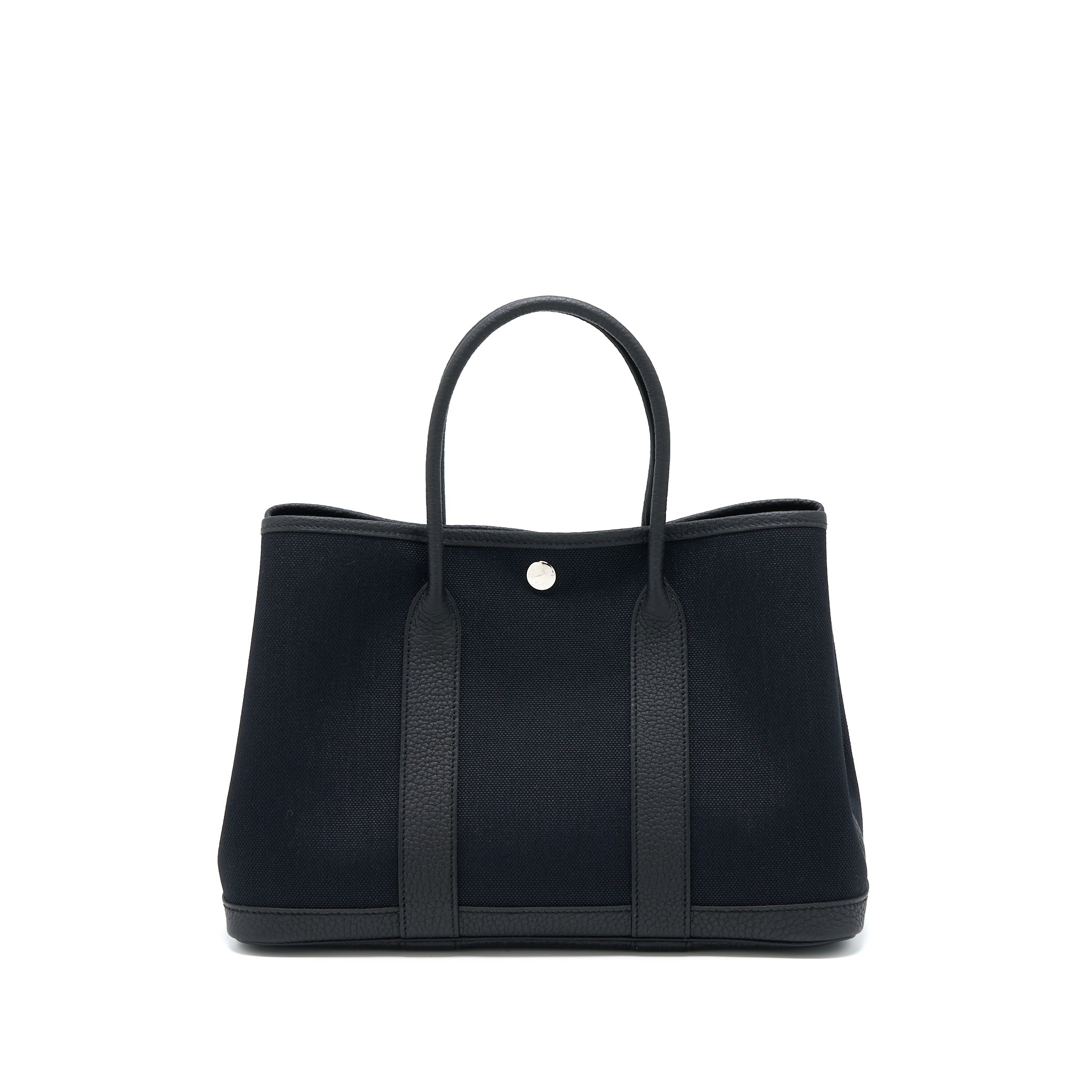 HERMES GARDEN PARTY 30 CANVAS/LEATHER BLACK SHW
