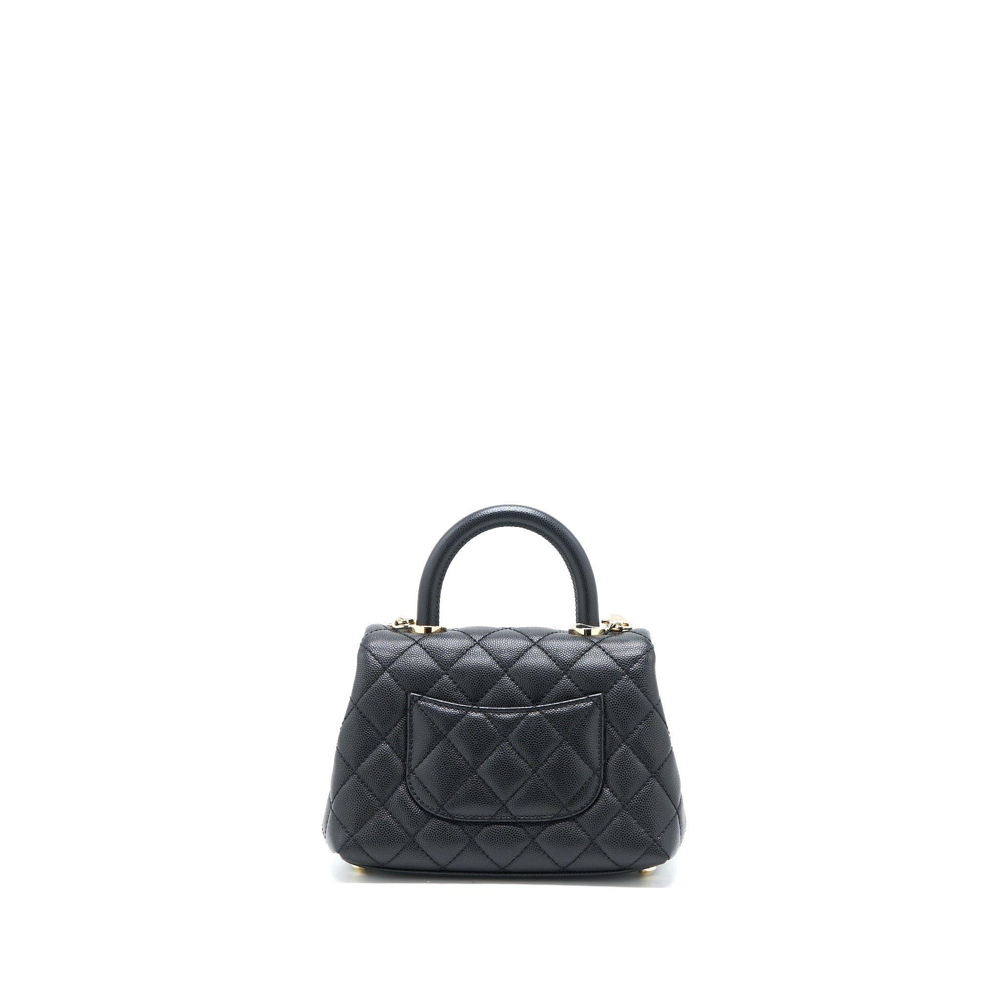 CHANEL MINI COCO HANDLE CAVIAR BLACK LGHW