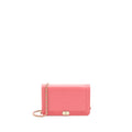 CHANEL BOY WALLET ON CHAIN CHEVRON CALFSKIN PINK LGHW