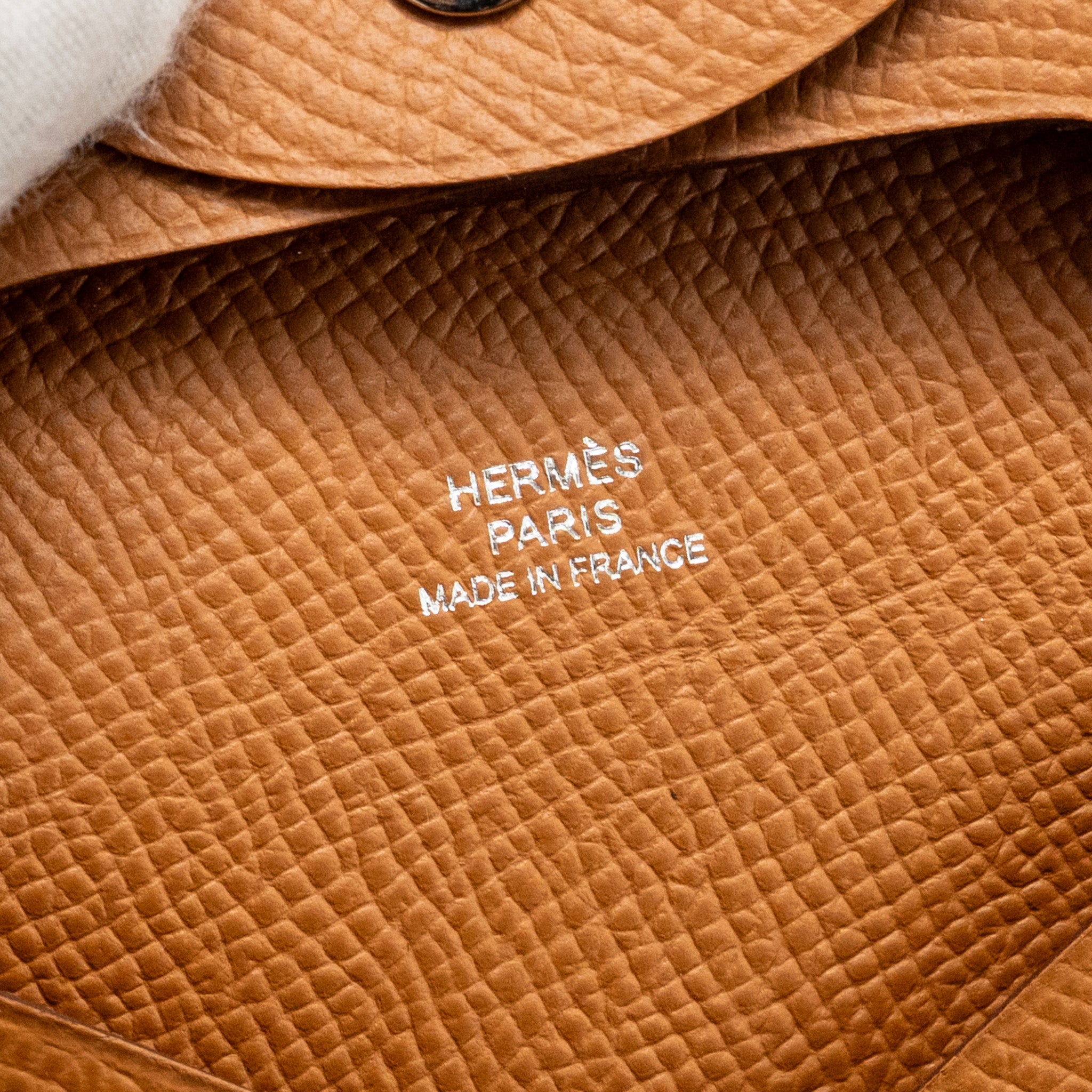 HERMES BASTIA CHANGE PURSE EPSOM GOLD SHW