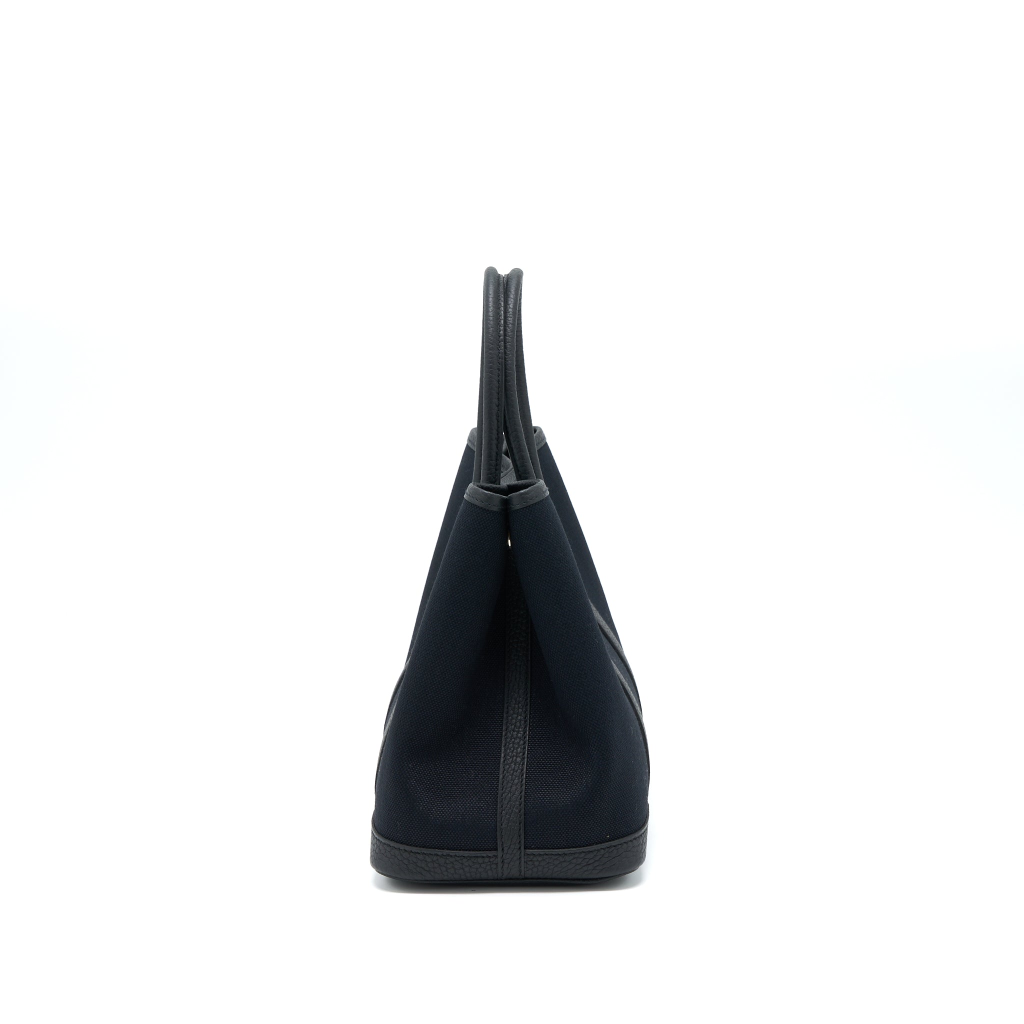 HERMES GARDEN PARTY 30 CANVAS/LEATHER BLACK SHW