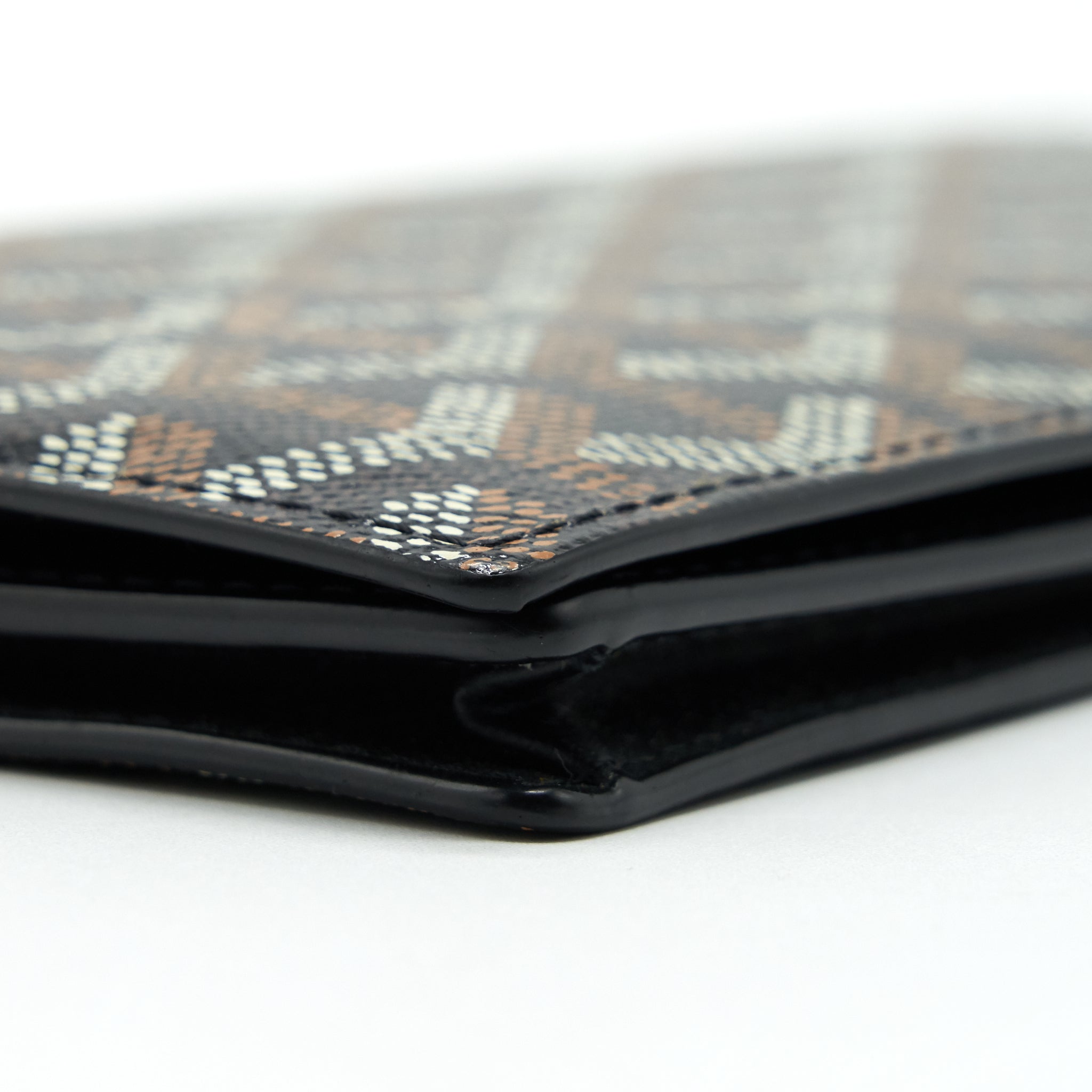GOYARD RICHELIEU WALLET GOYARDINE IN BLACK CANVAS