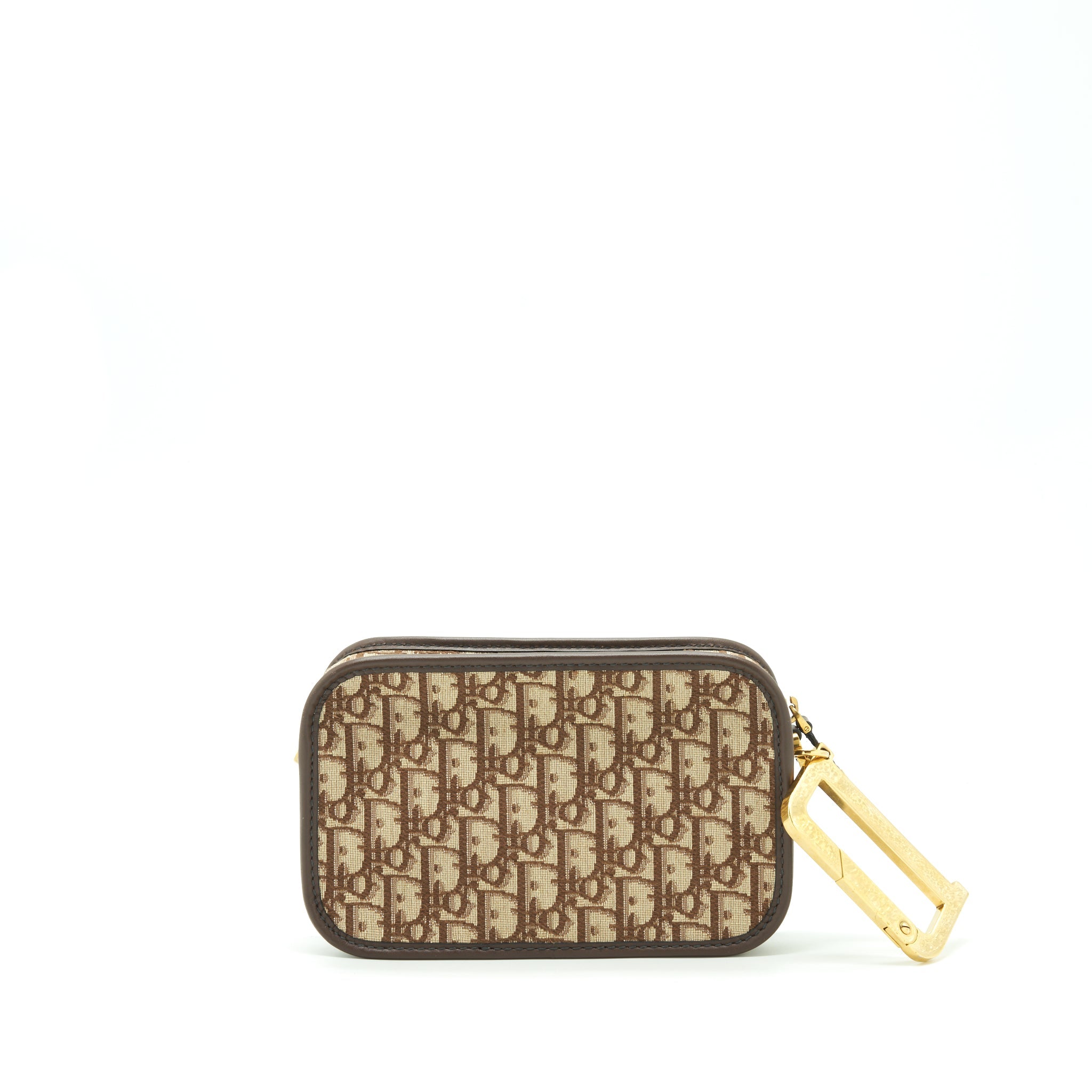 DIOR DIORQUAKE POUCH BROWN OBLIQUE CANVAS GHW