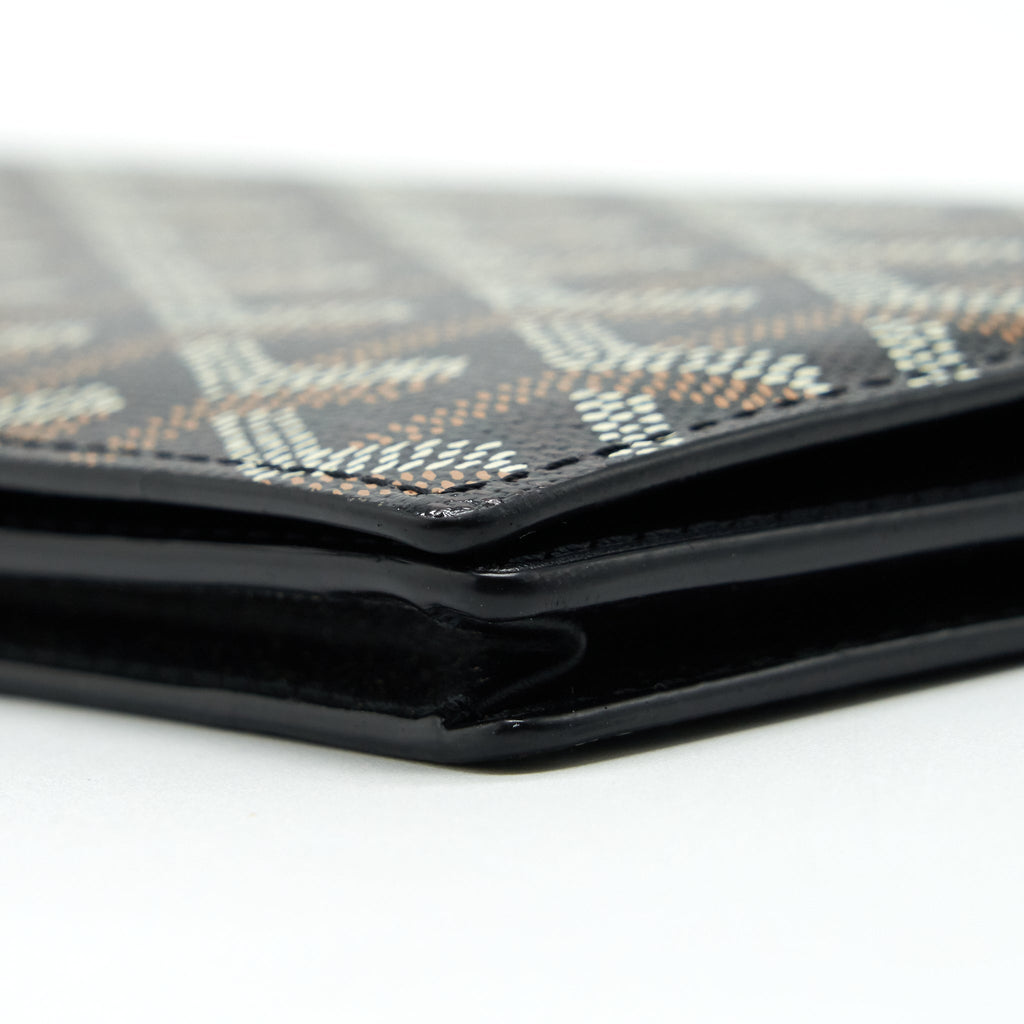 GOYARD RICHELIEU WALLET GOYARDINE IN BLACK CANVAS