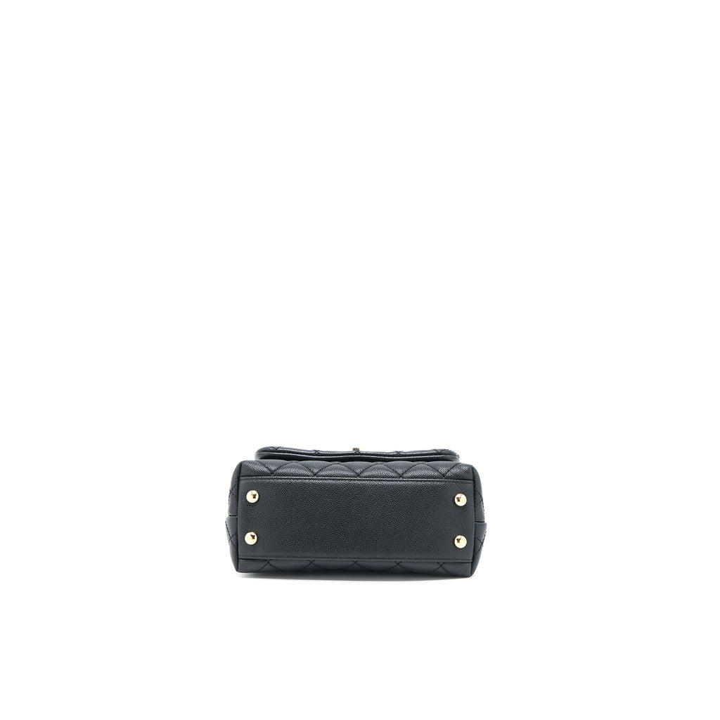 CHANEL MINI COCO HANDLE CAVIAR BLACK LGHW