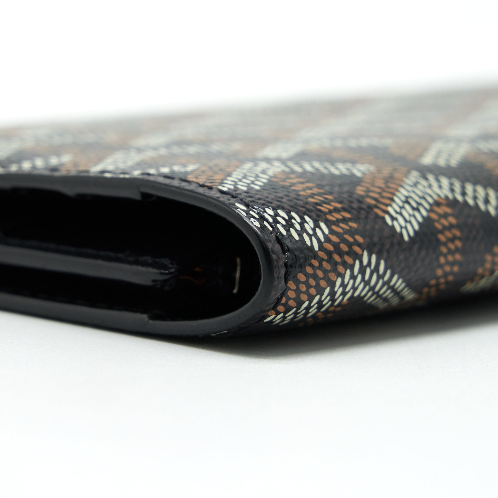 GOYARD RICHELIEU WALLET GOYARDINE IN BLACK CANVAS