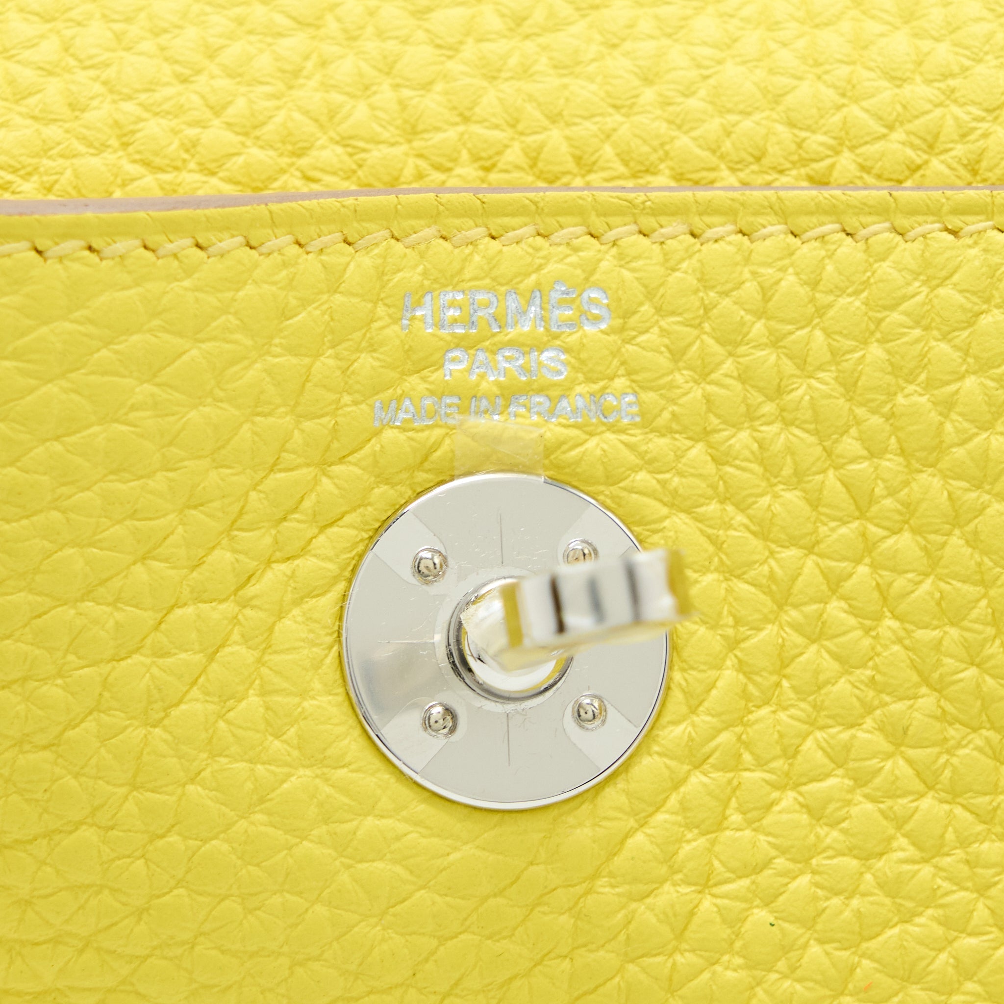 HERMES MINI LINDY CLEMENCE 9R LIME SHW
