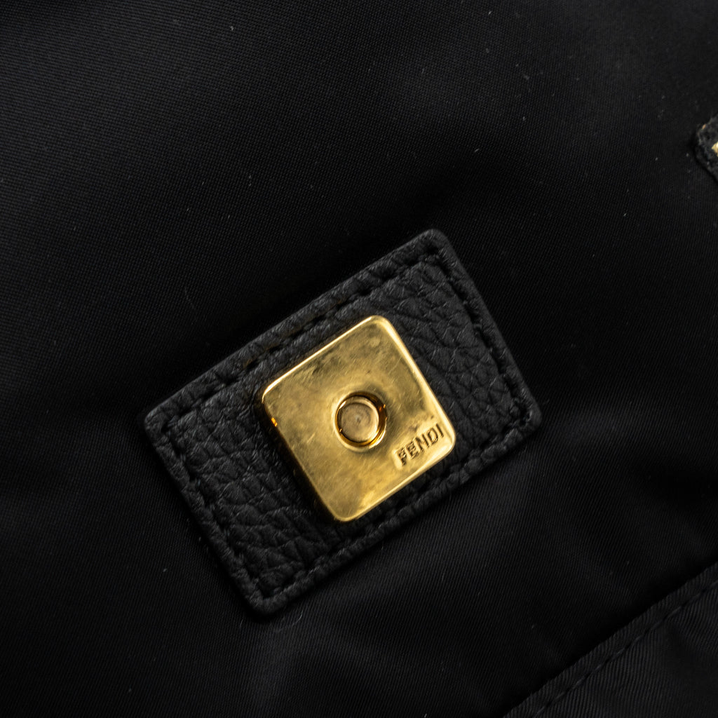 FENDI REGULAR BAGUETTE NYLON BLACK GHW