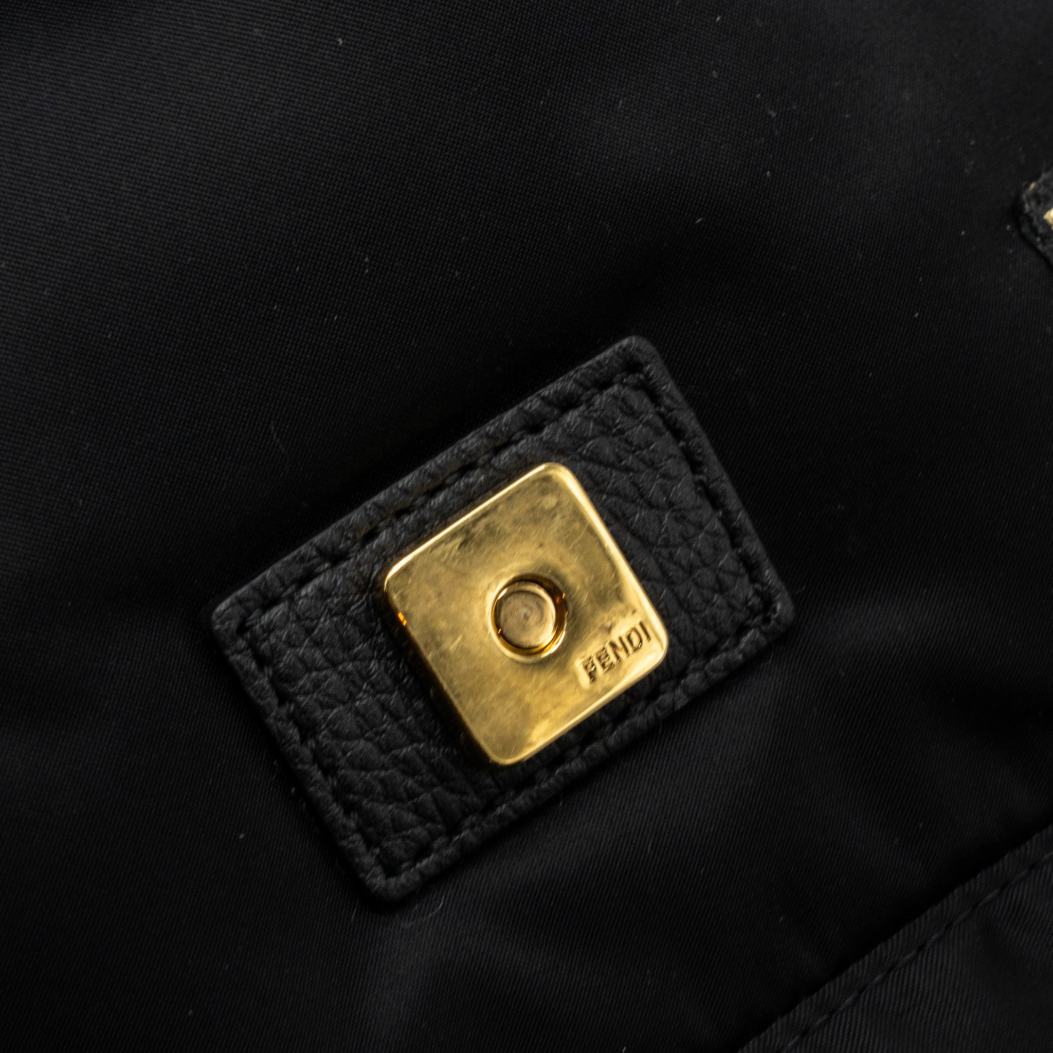 FENDI REGULAR BAGUETTE NYLON BLACK GHW