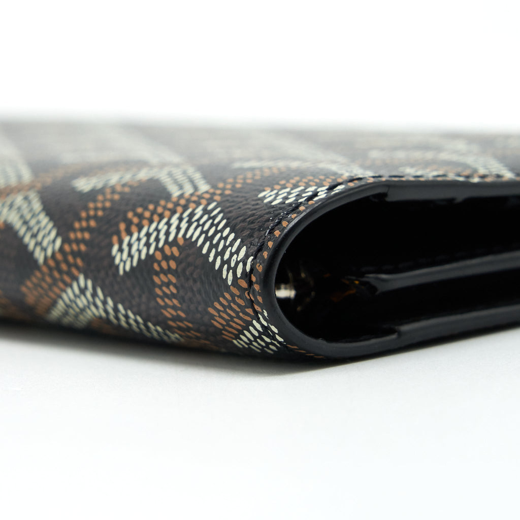 GOYARD RICHELIEU WALLET GOYARDINE IN BLACK CANVAS
