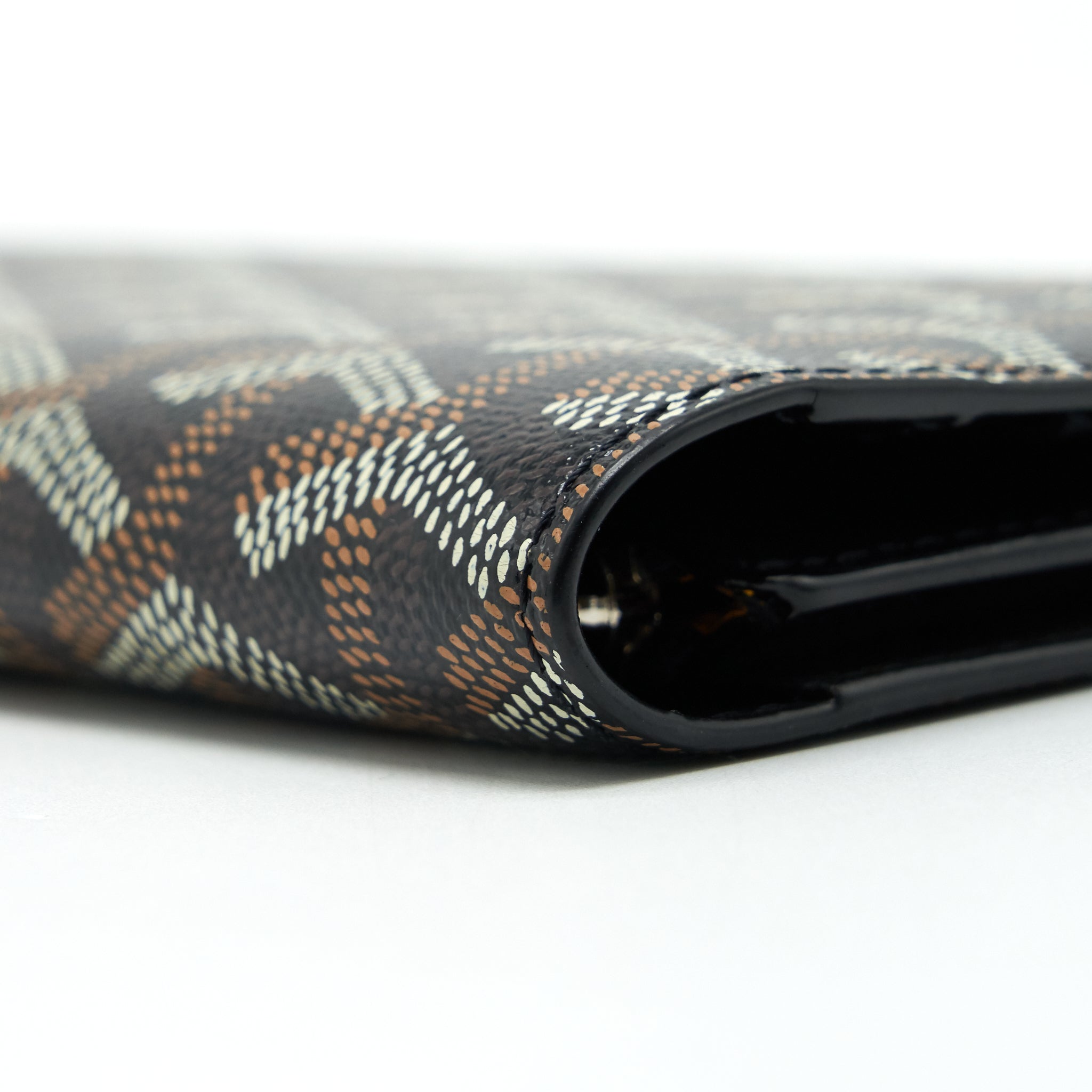 GOYARD RICHELIEU WALLET GOYARDINE IN BLACK CANVAS